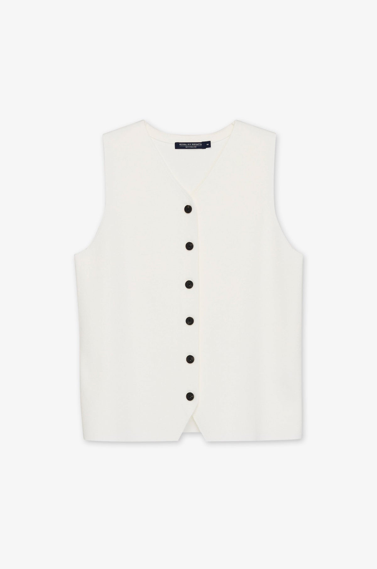 Round Neck Button Front Vest