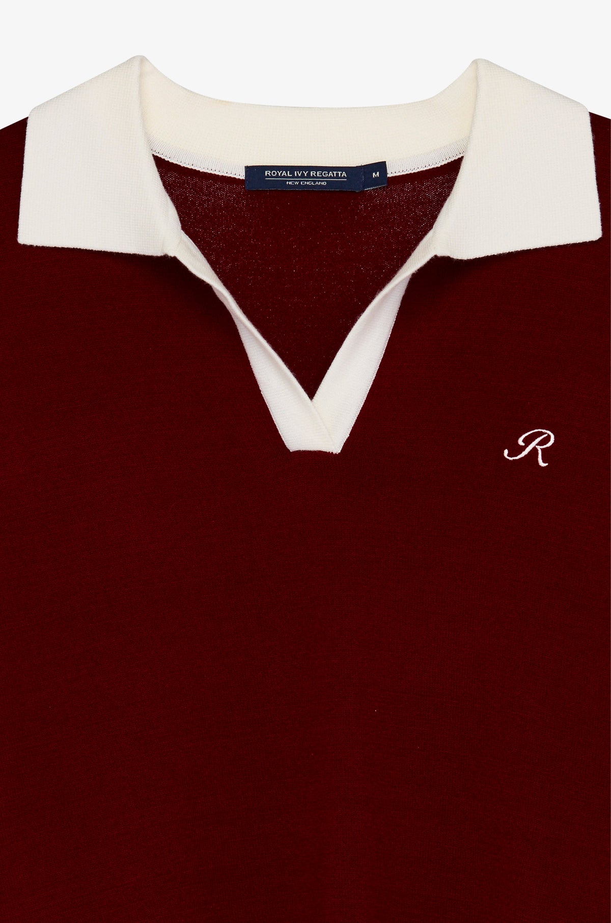 Contrast Open Collar Short Sleeve Top