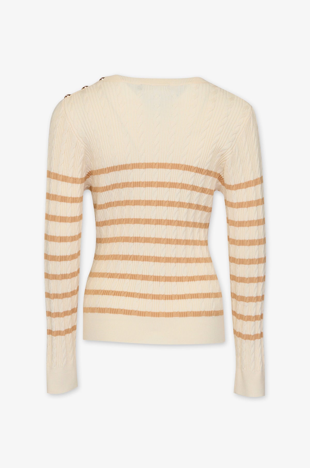 Fine Stripe Boat Neck Pullover