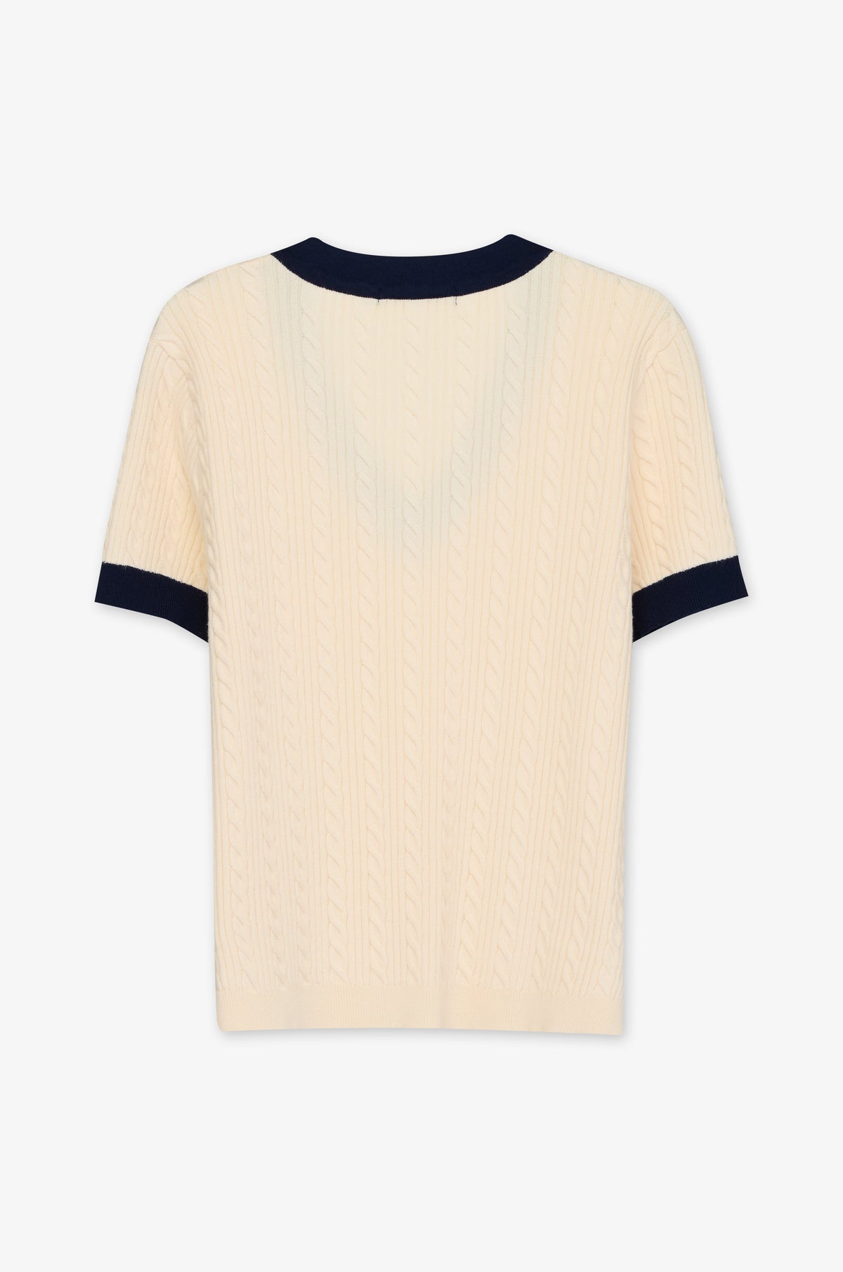 Contrast V Neck Short Sleeve Top