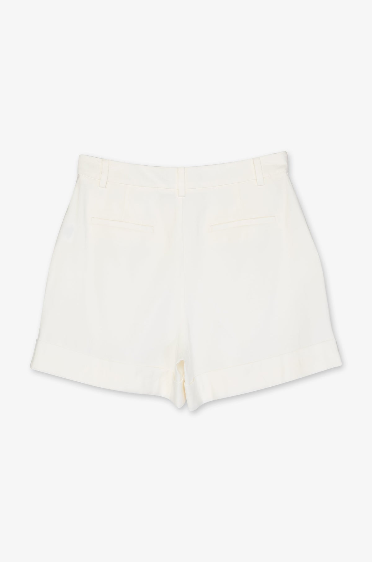 Pleated Front Turn Up Shorts