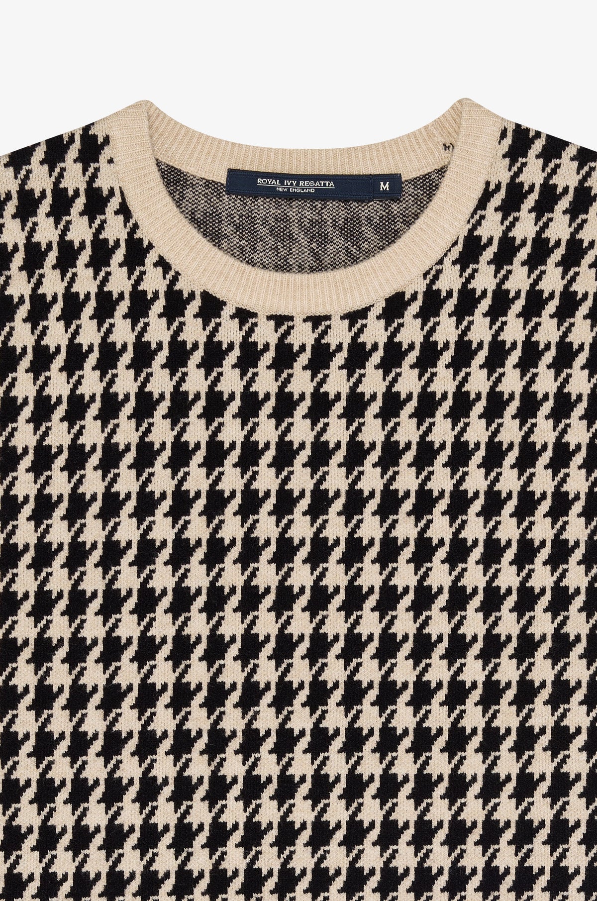 Houndstooth Crew Neck Sleeveless Vest