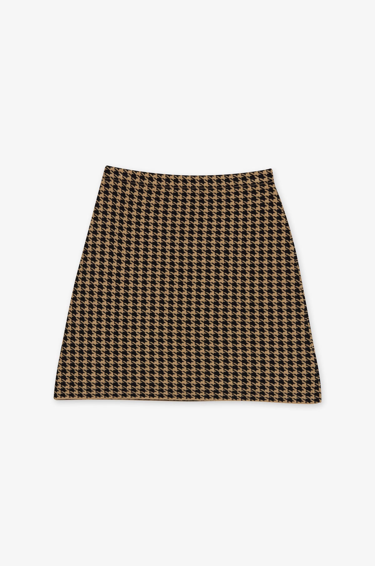 Checked A Line Mini Skirt