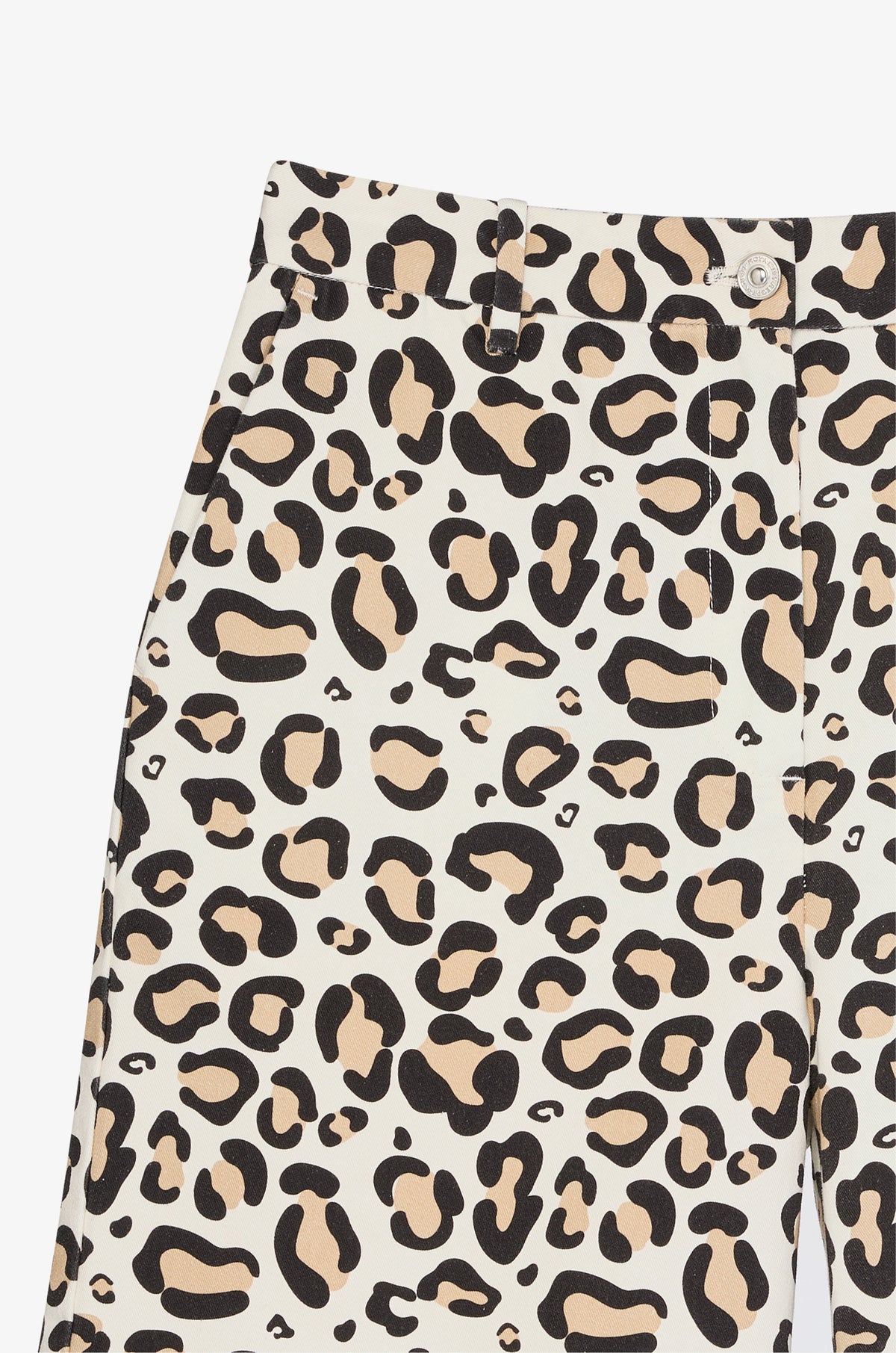 Leopard Pattern Tailored Bermuda Shorts