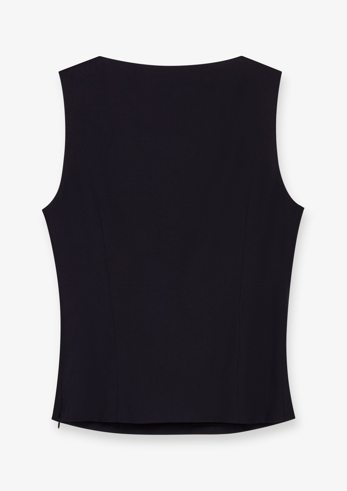 Shaped Seam Sleeveless Crew Top