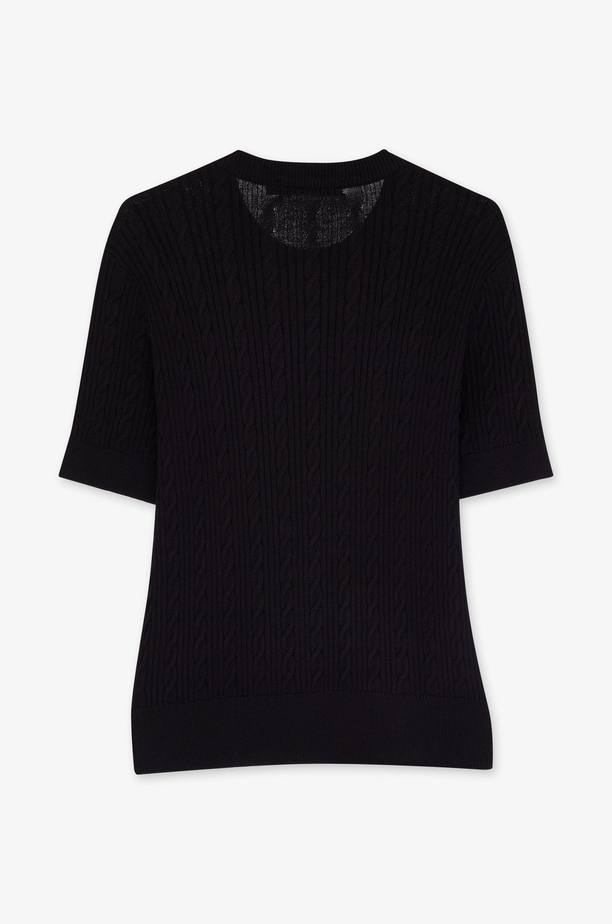 Fine Texture Short Sleeve Top