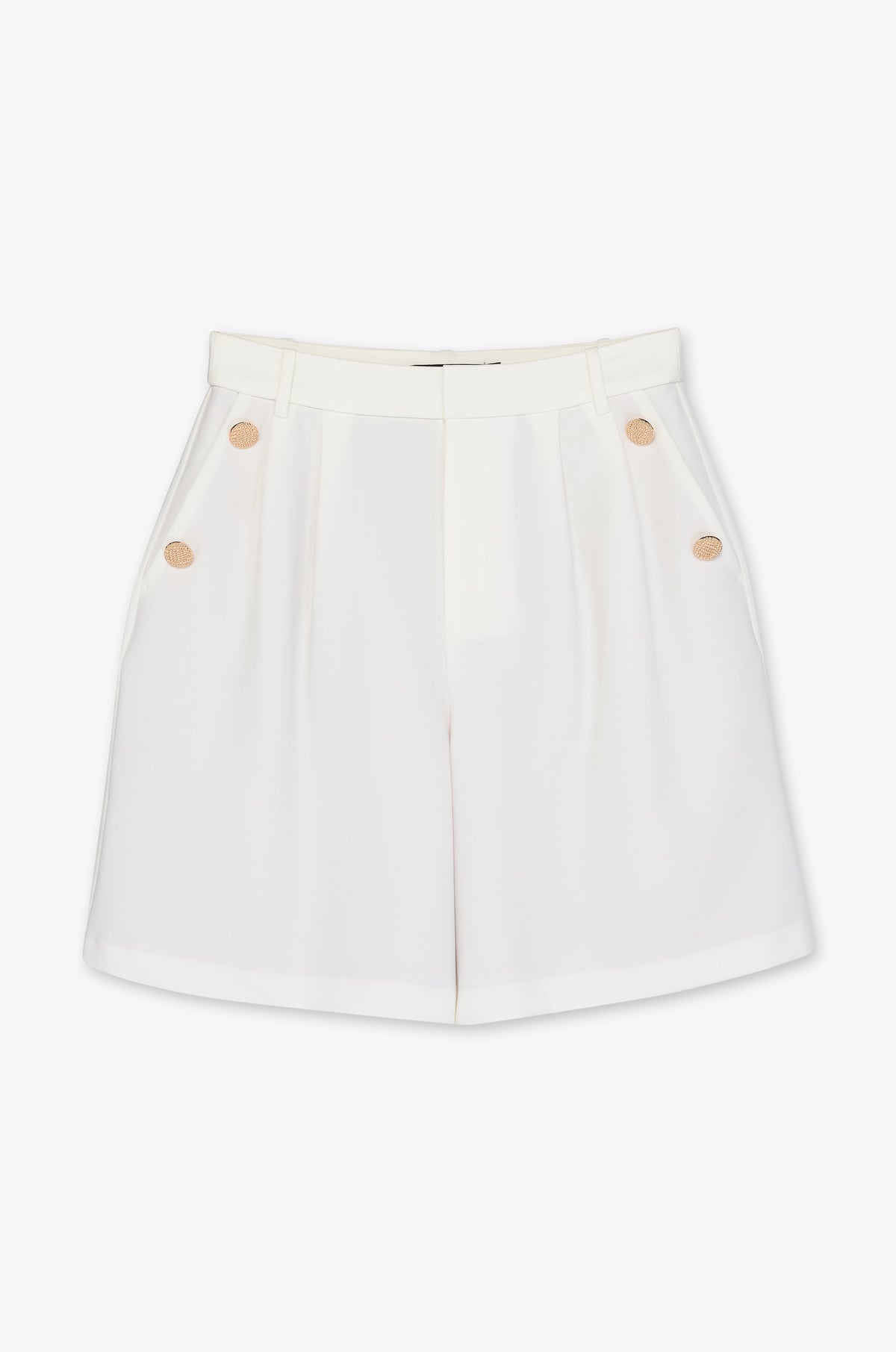 Button Detail Tailored Mini Skirt