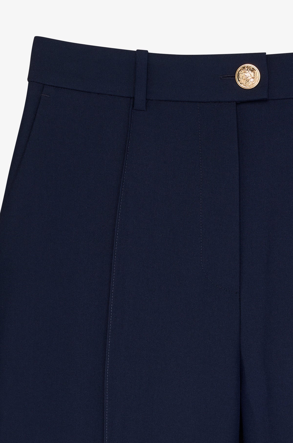 Pleated Front Straight Leg Trousers