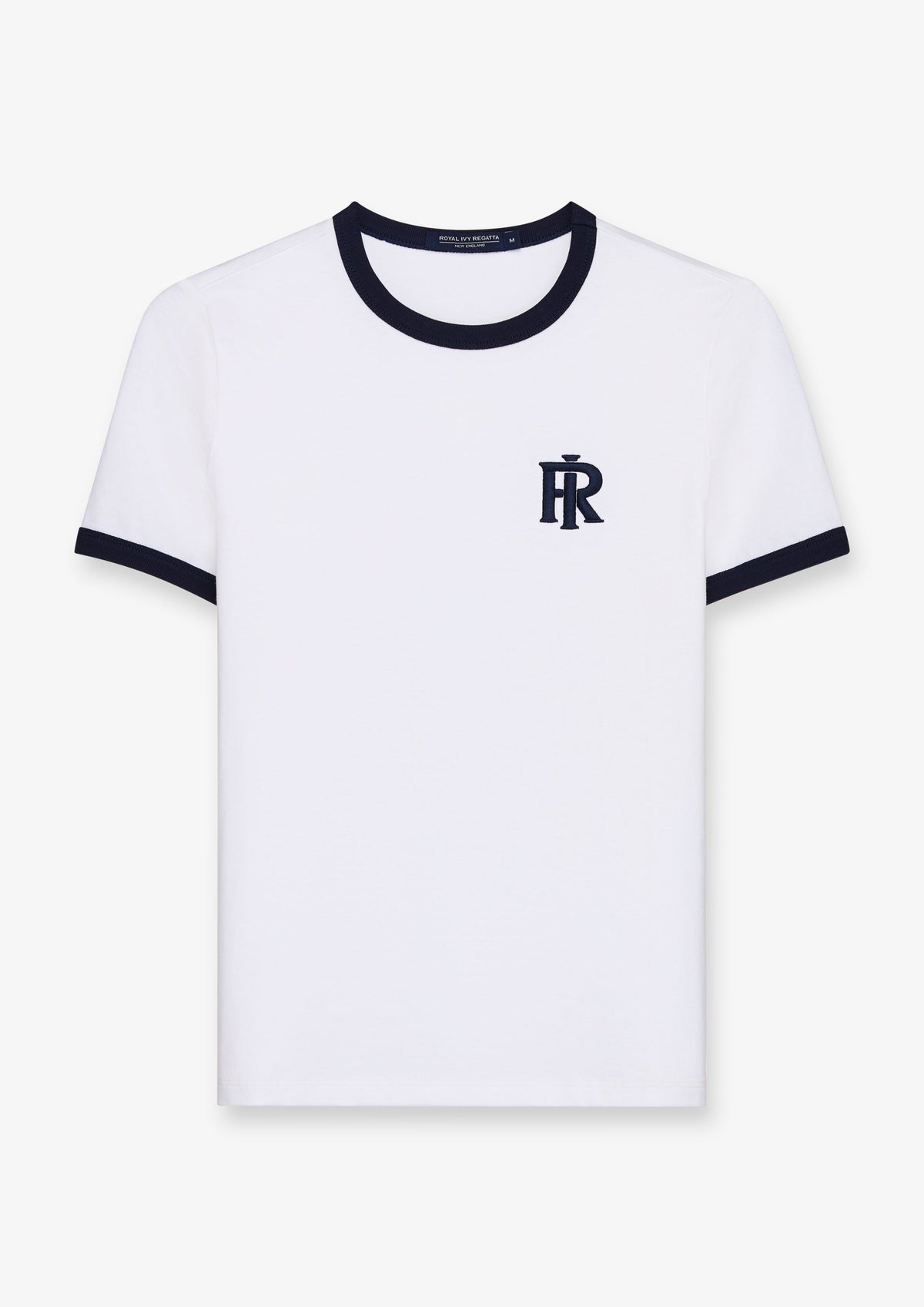 Contrast Trim Monogram Crew T-Shirt