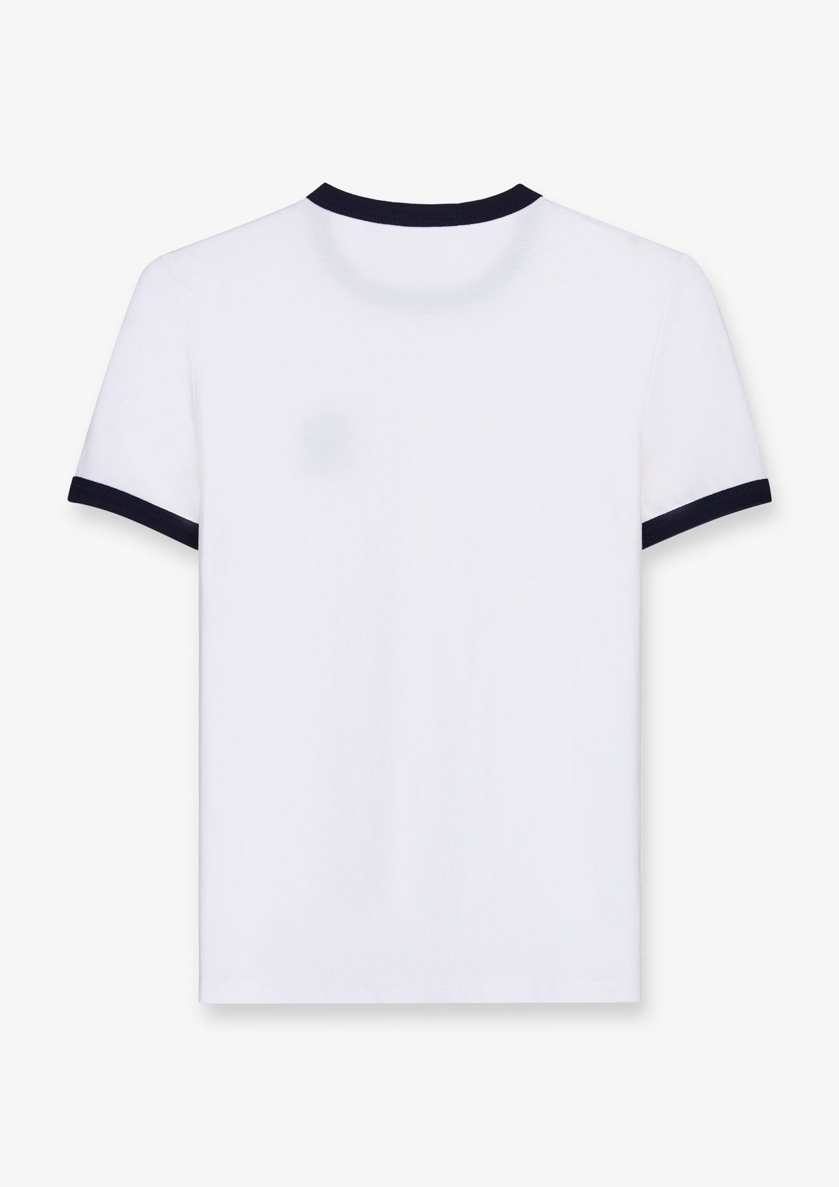 Contrast Trim Monogram Crew T-Shirt