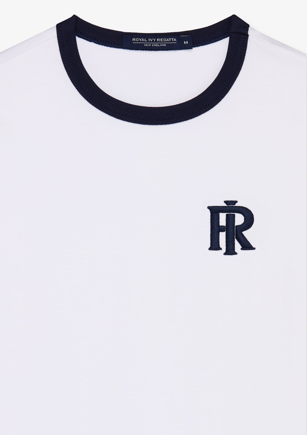 Contrast Trim Monogram Crew T-Shirt