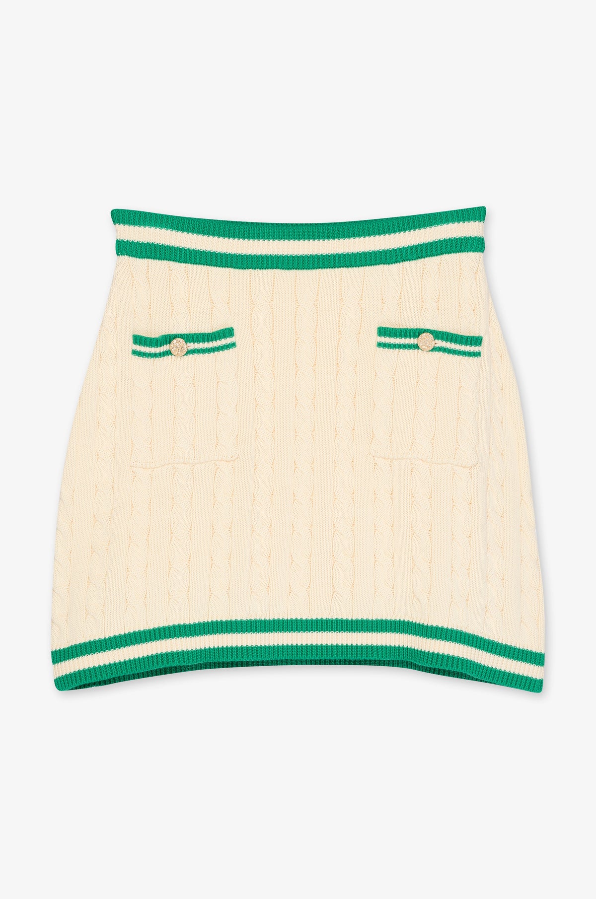 Contrast Trim Pocket Mini Skirt