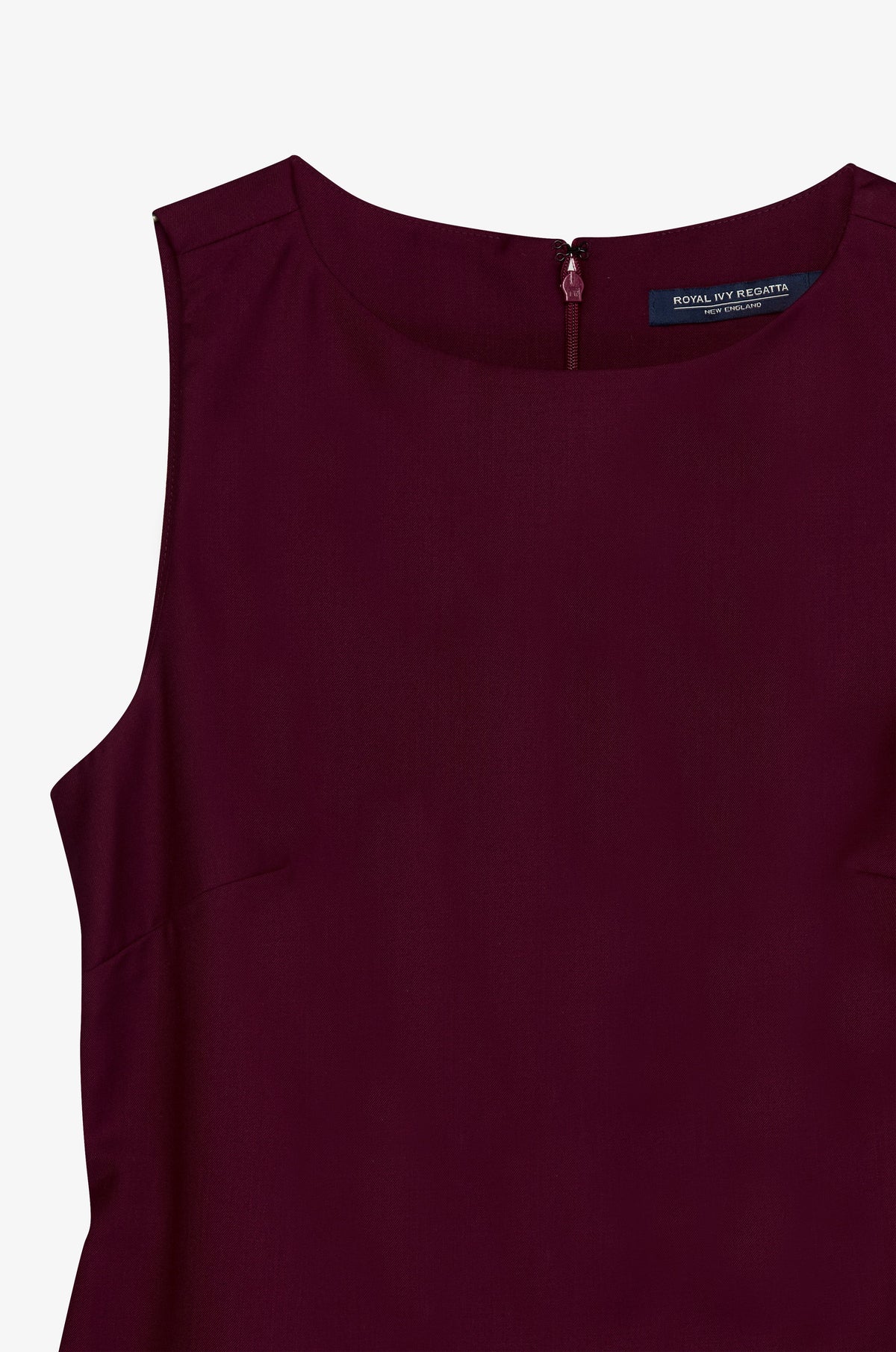 Shaped Sleeveless Crew Neck Top