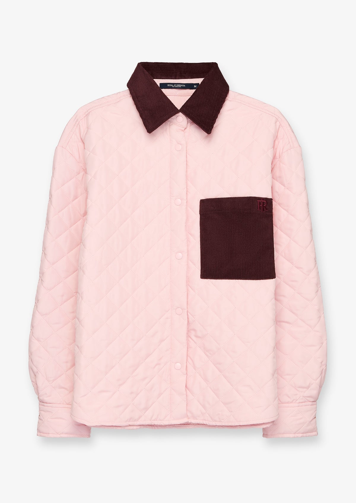 Contrast Collar Cable Texture Cardigan