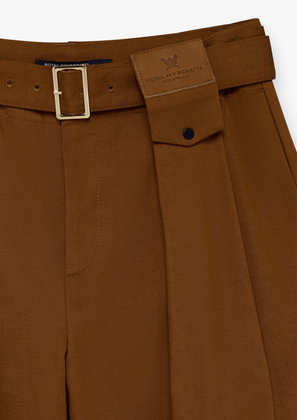 Belted Pleat Wide Leg Trousers