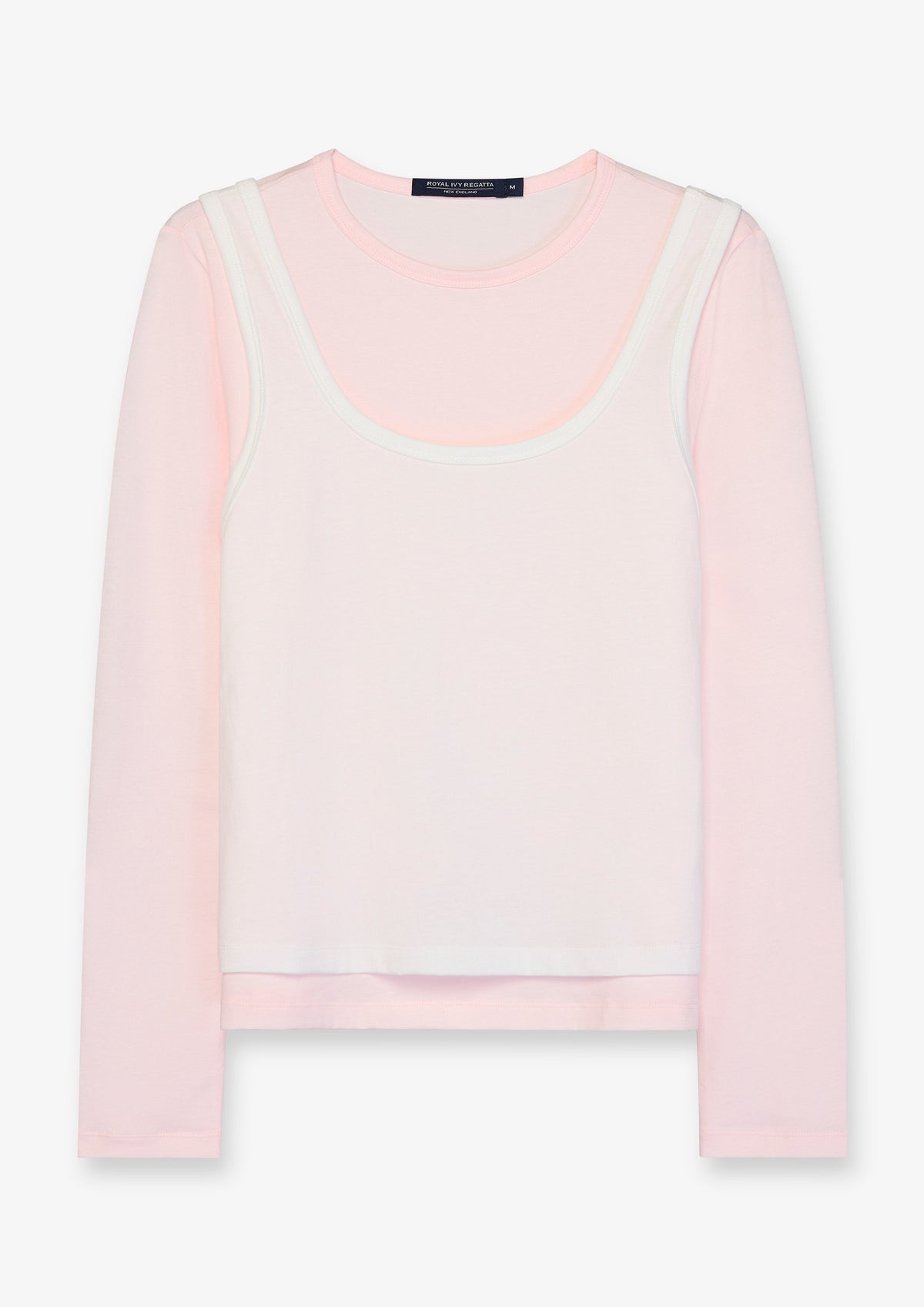 Contrast Layer Look Long Sleeve Top