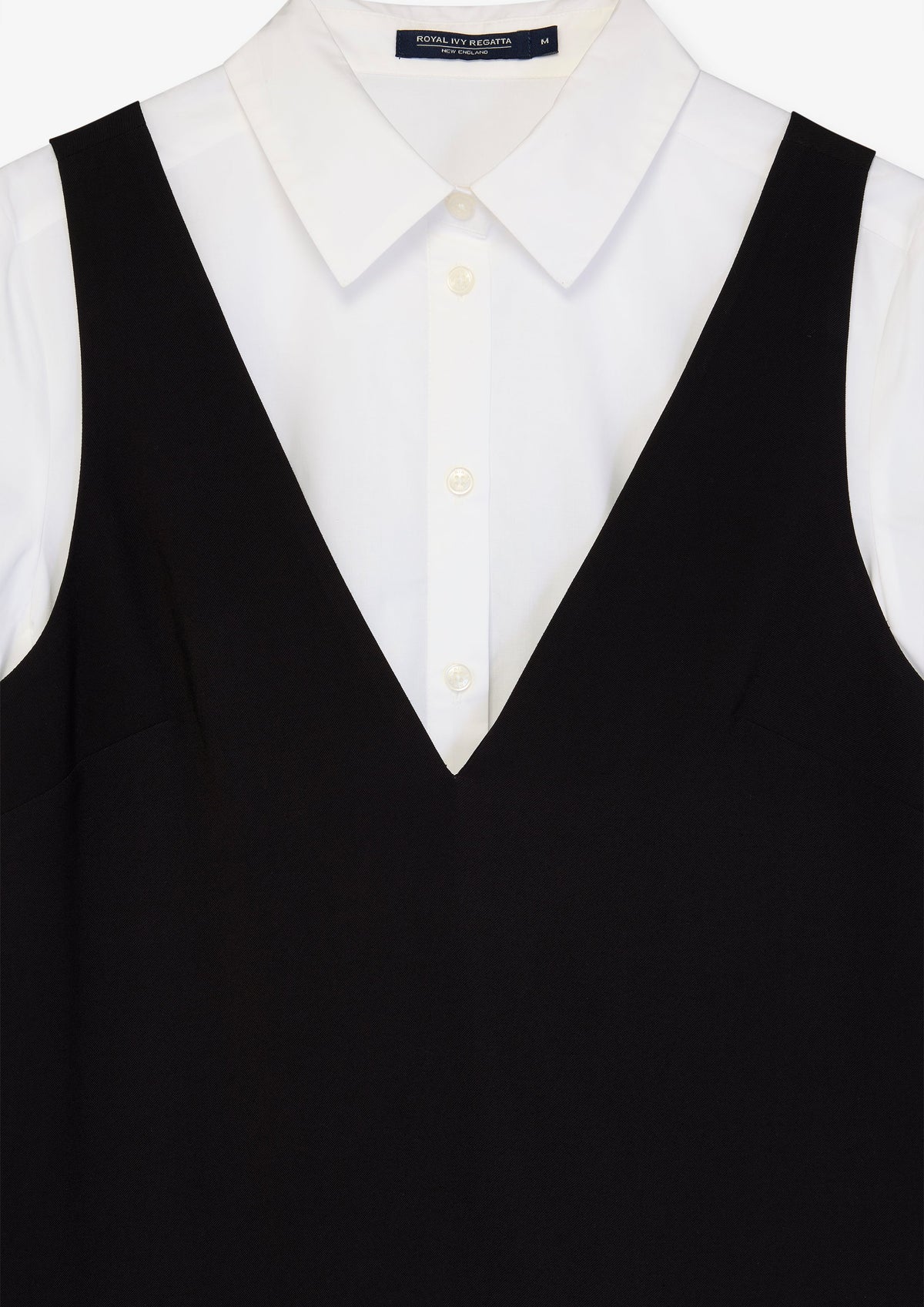 Contrast Shirt Panel Mini Dress