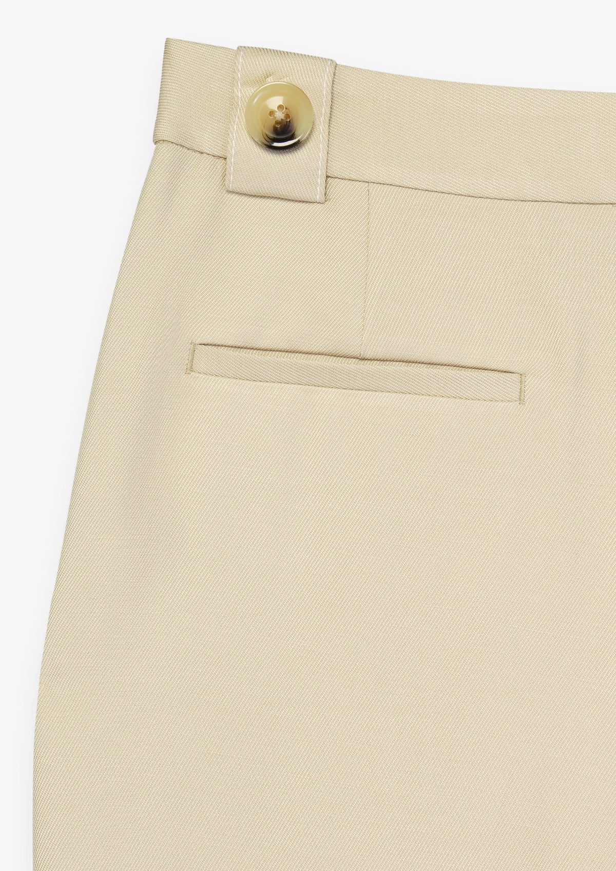 Button Tab Straight Leg Trousers