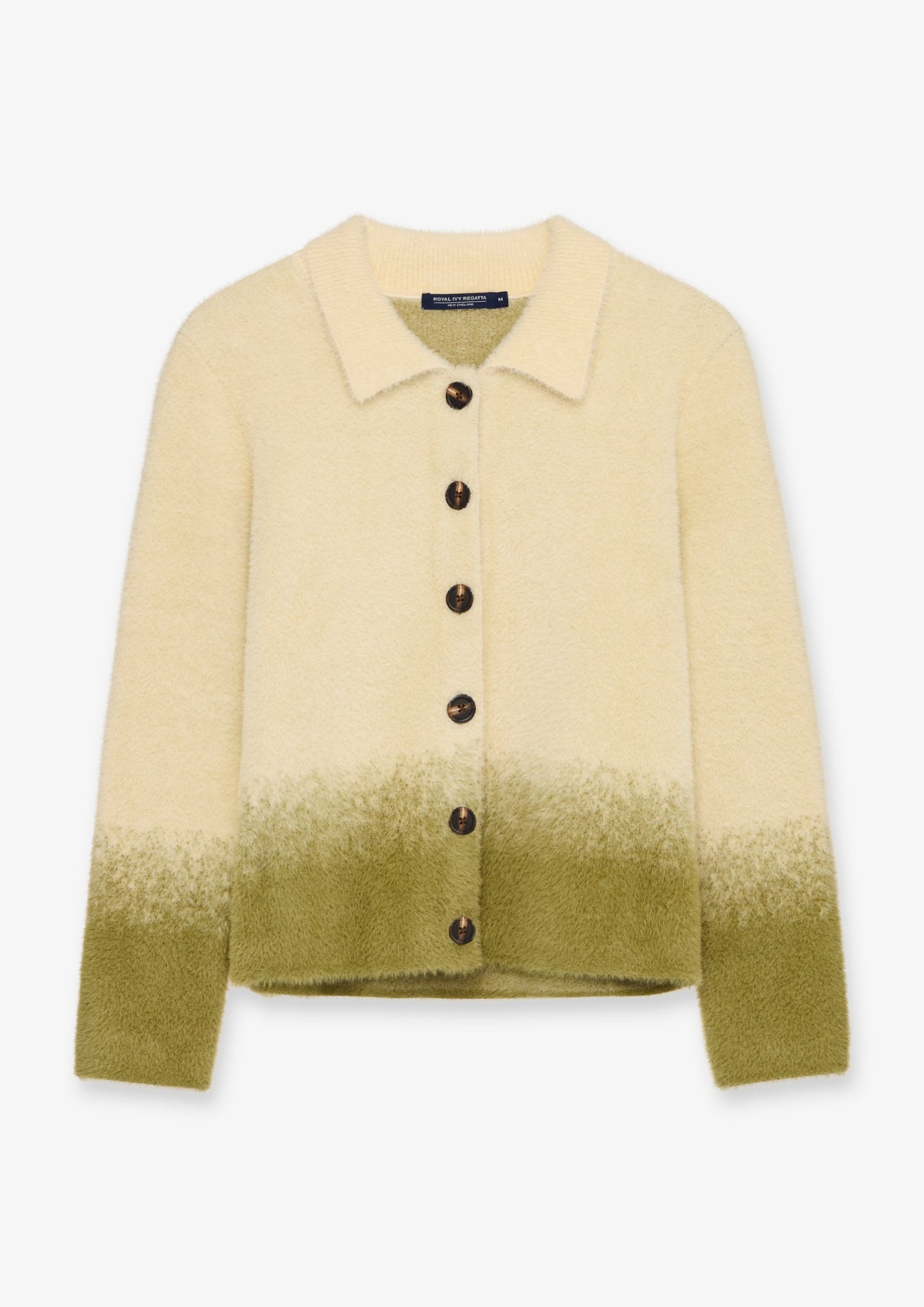 Gradient Hem Button Front Cardigan