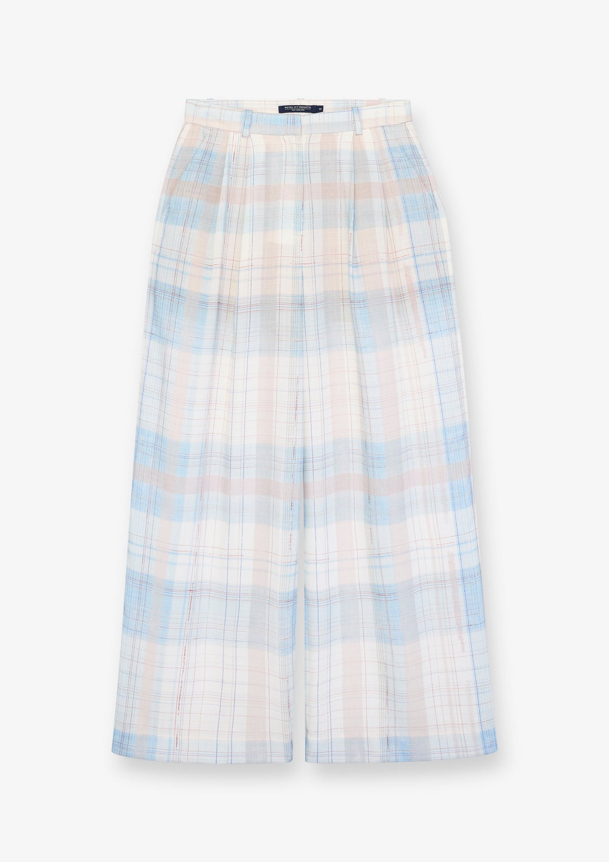 Pastel Check Wide Leg Trousers