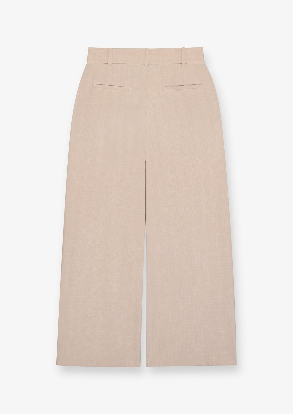 Pleated Front Wide Leg Trousers