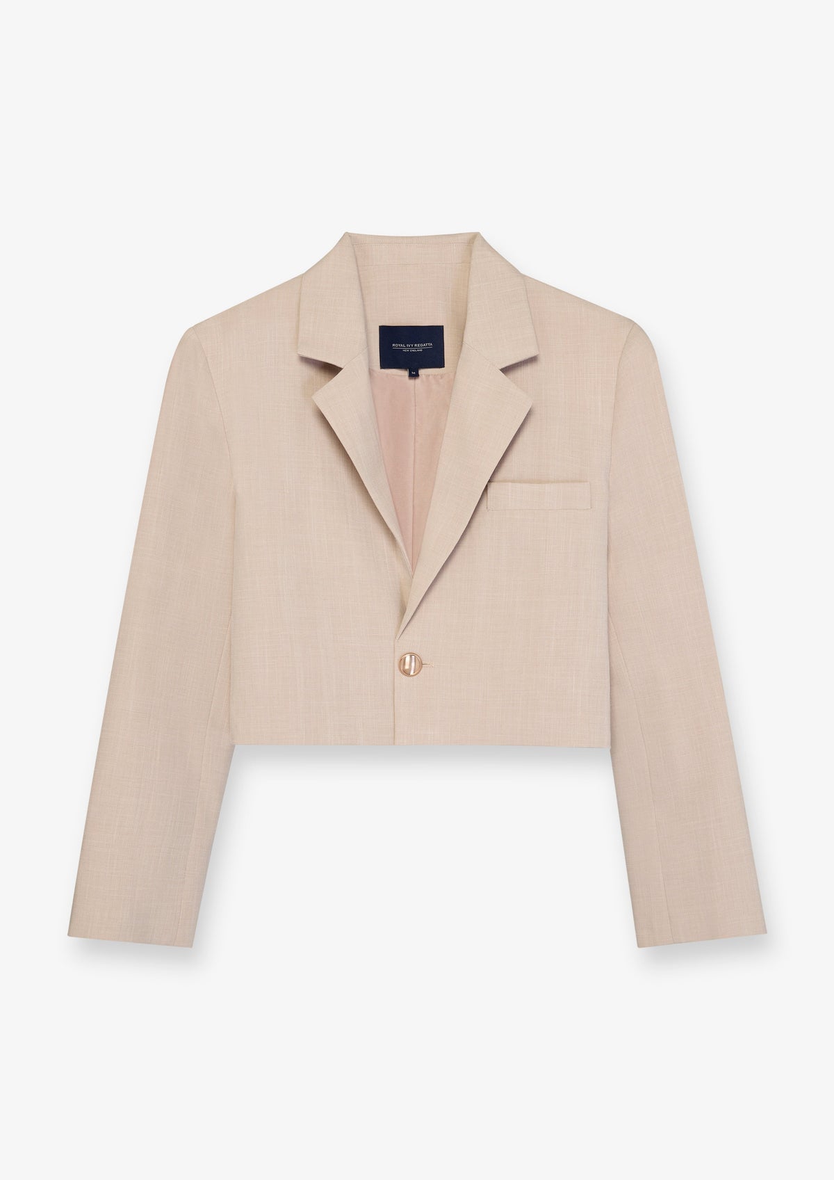 Notch Lapel Cropped Tailored Blazer