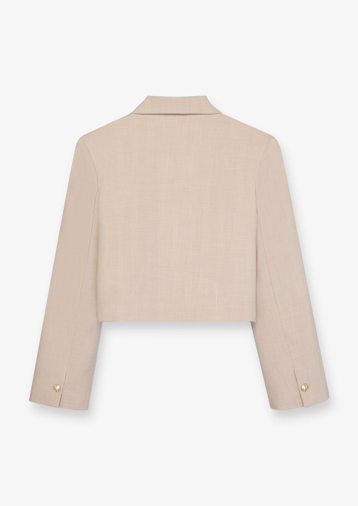 Notch Lapel Cropped Tailored Blazer