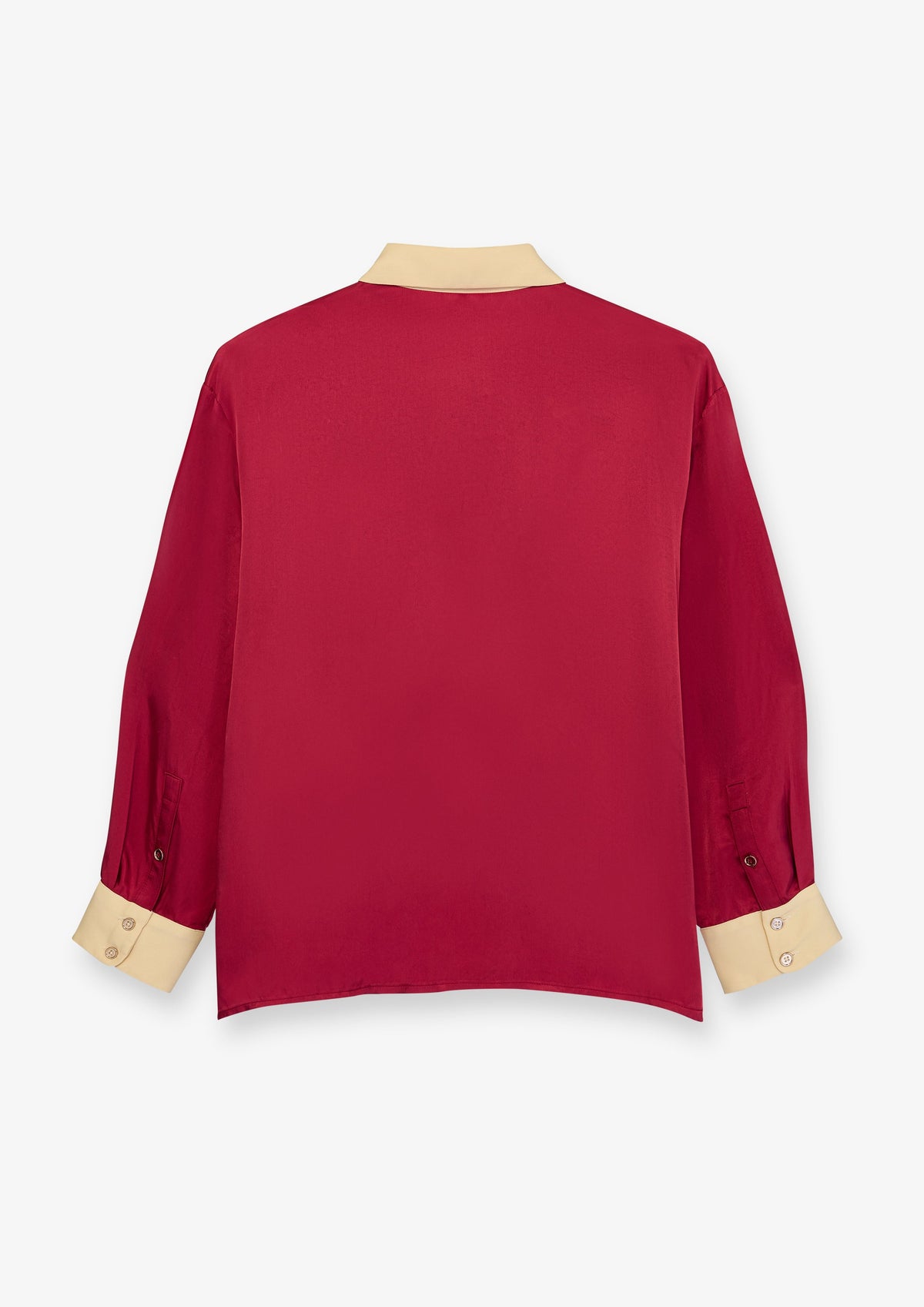 Contrast Collar Pocket Button Shirt