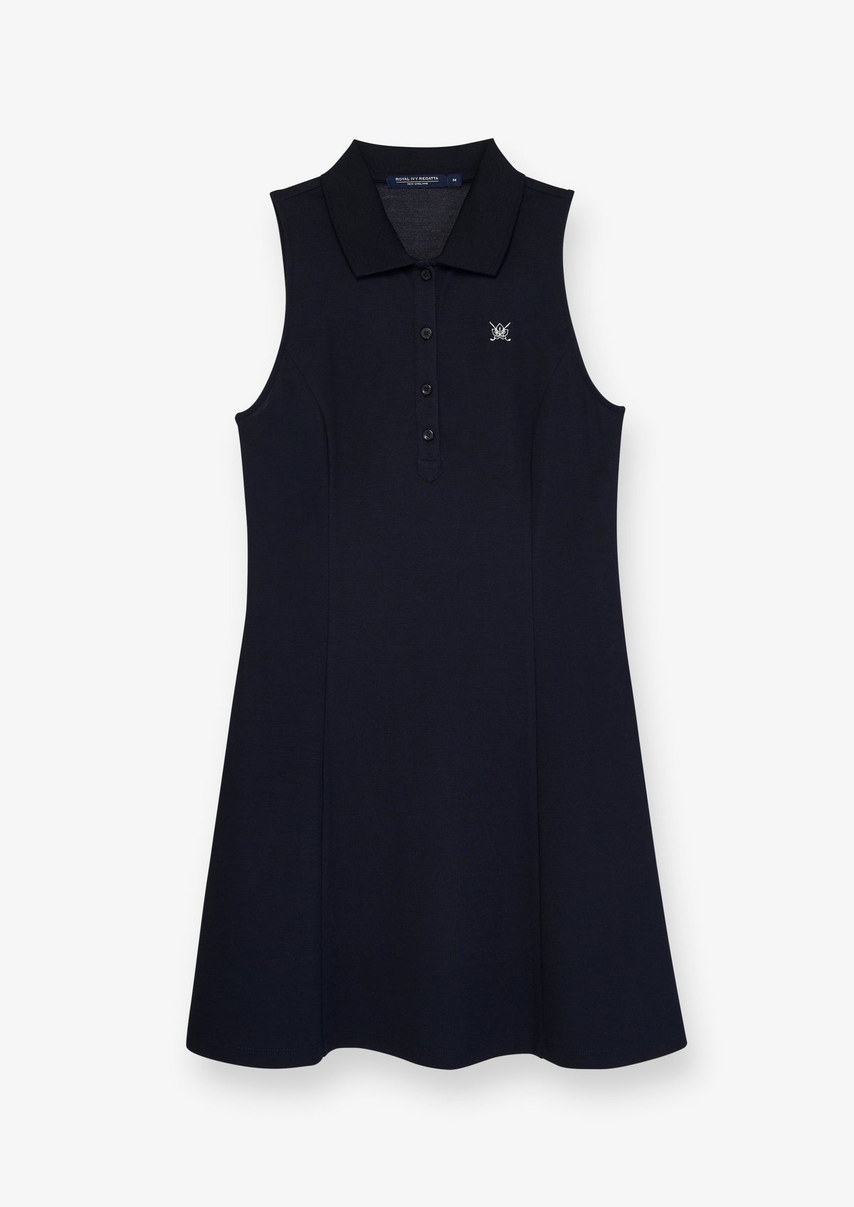 Collared Sleeveless Flared Mini Dress