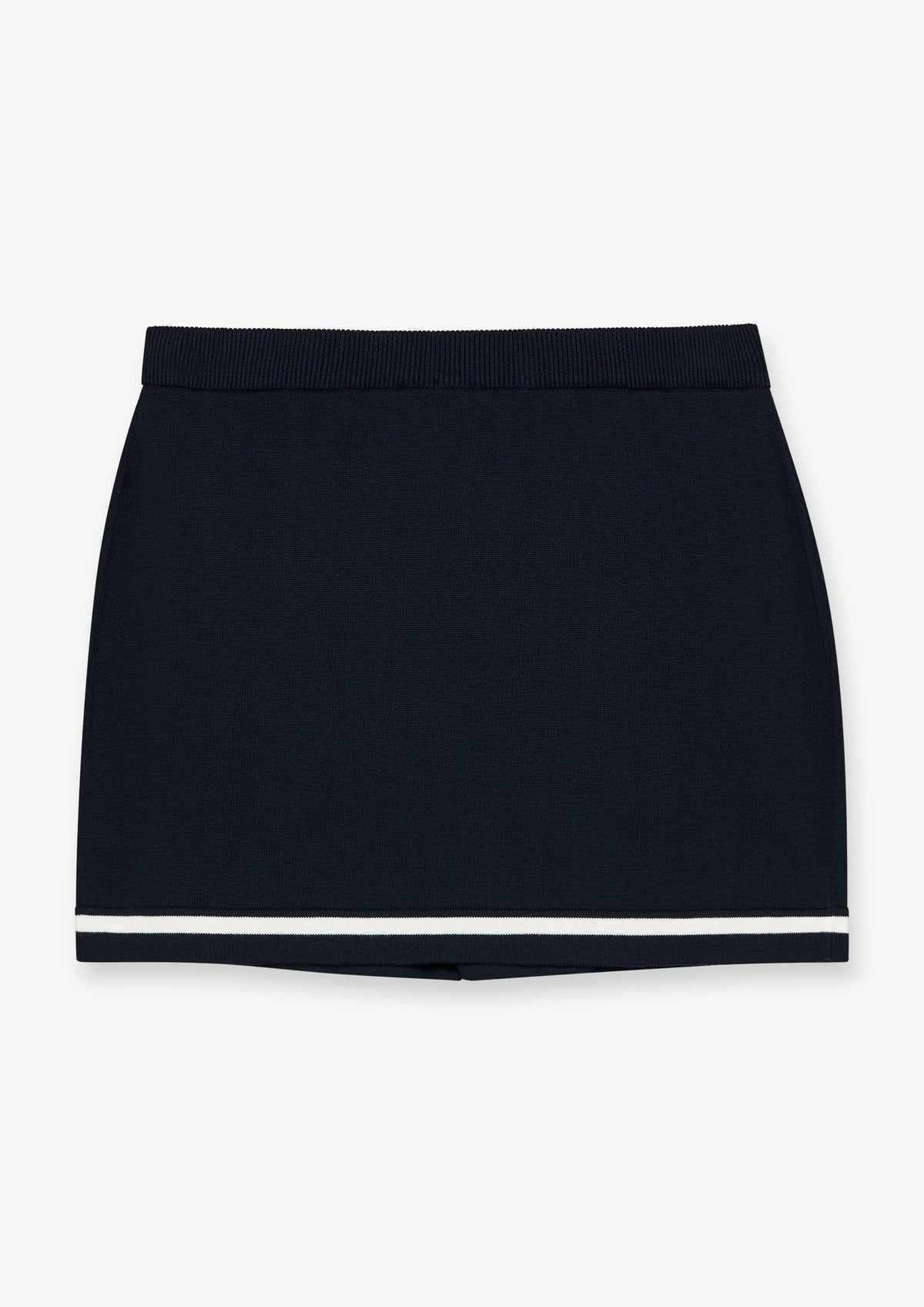 Contrast Line Wrap Look Mini Skirt