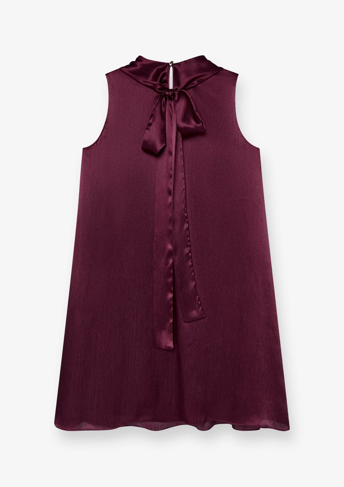 Bow Neck Sleeveless A-Line Dress