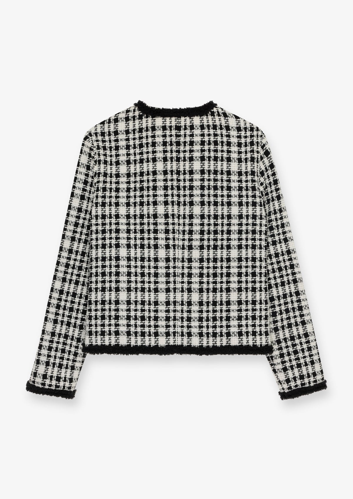 Contrast Trim Tweed Jacket