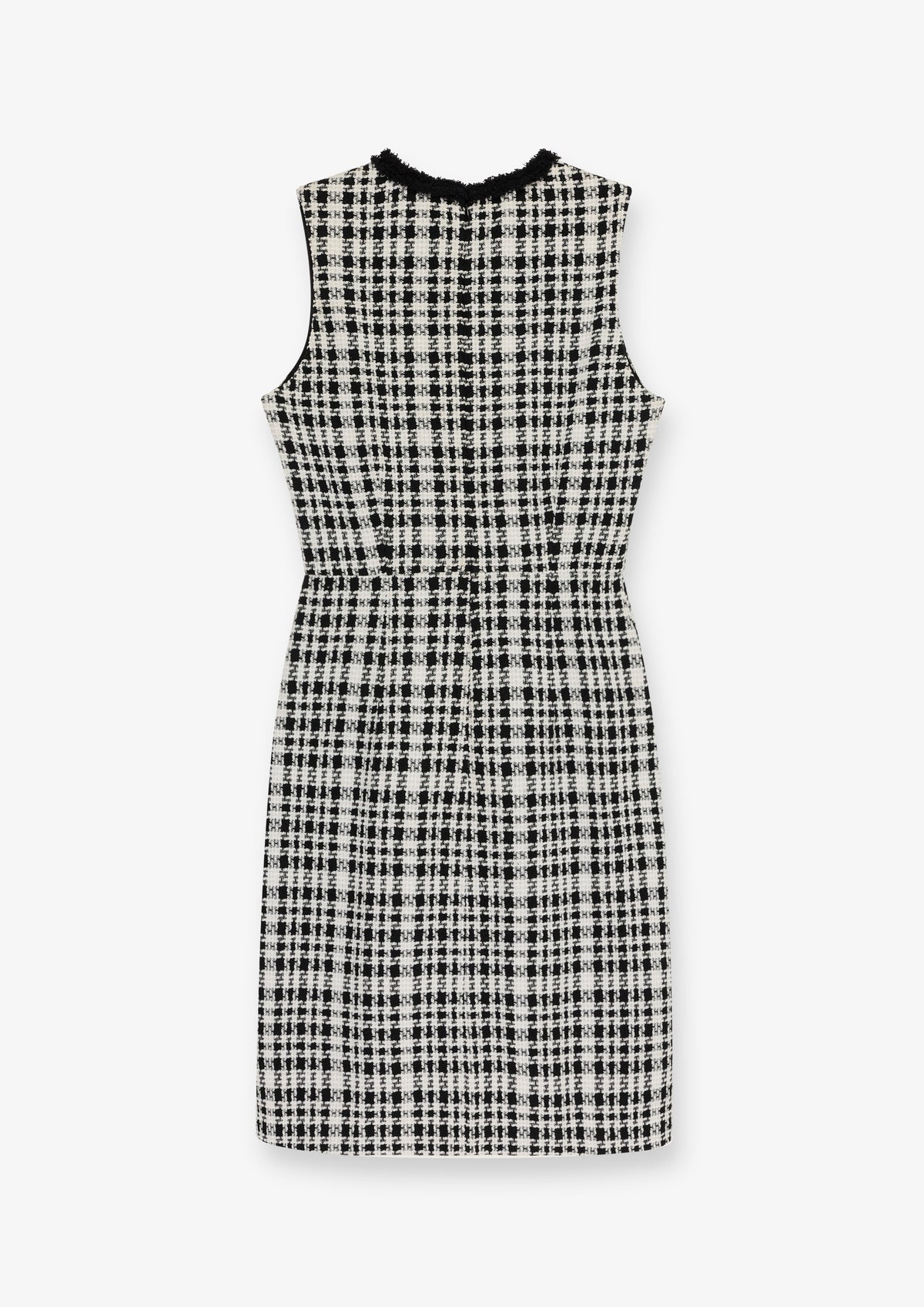 Contrast Trim Tweed Mini Dress