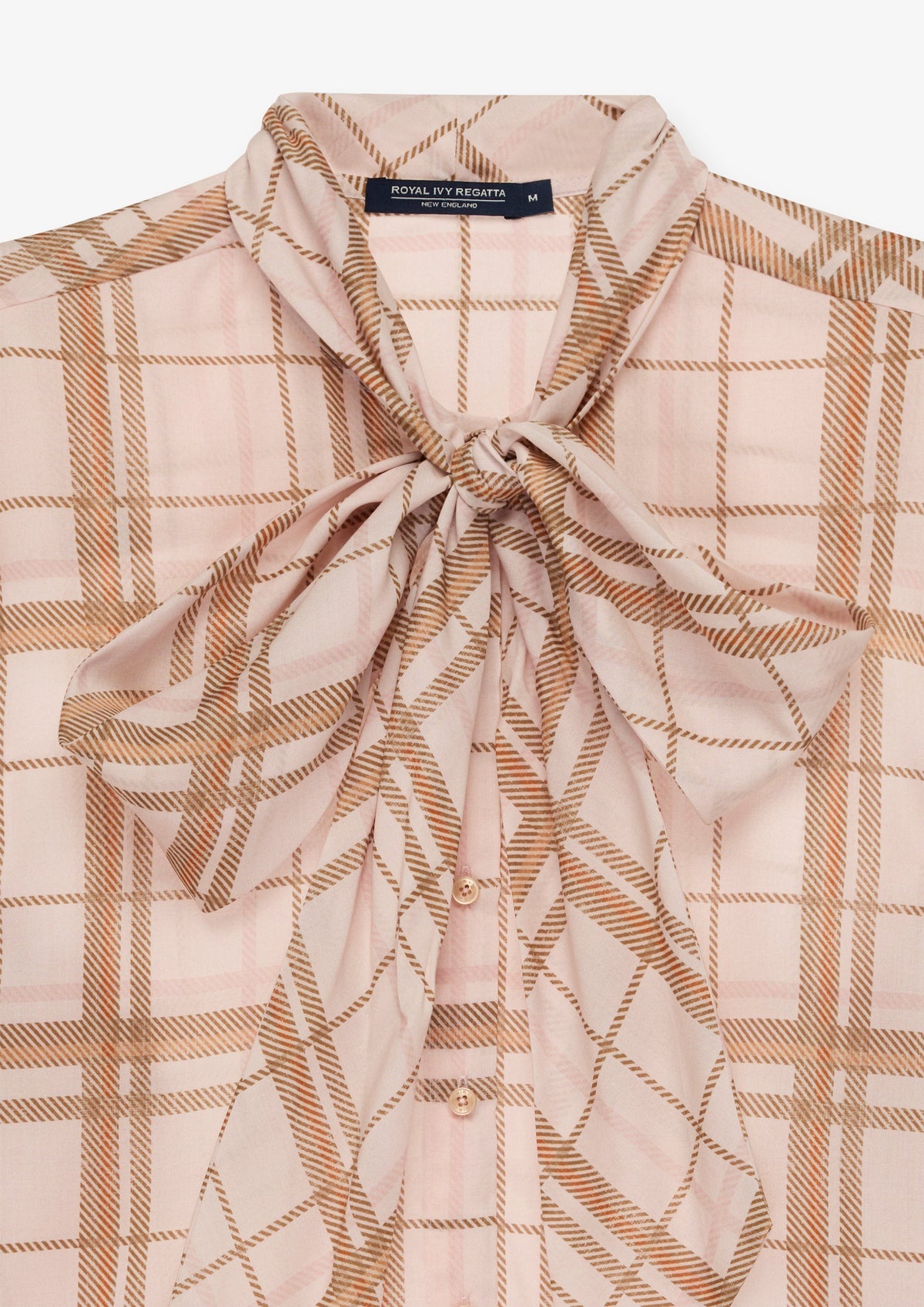 Check Bow Tie Long Sleeve Shirt
