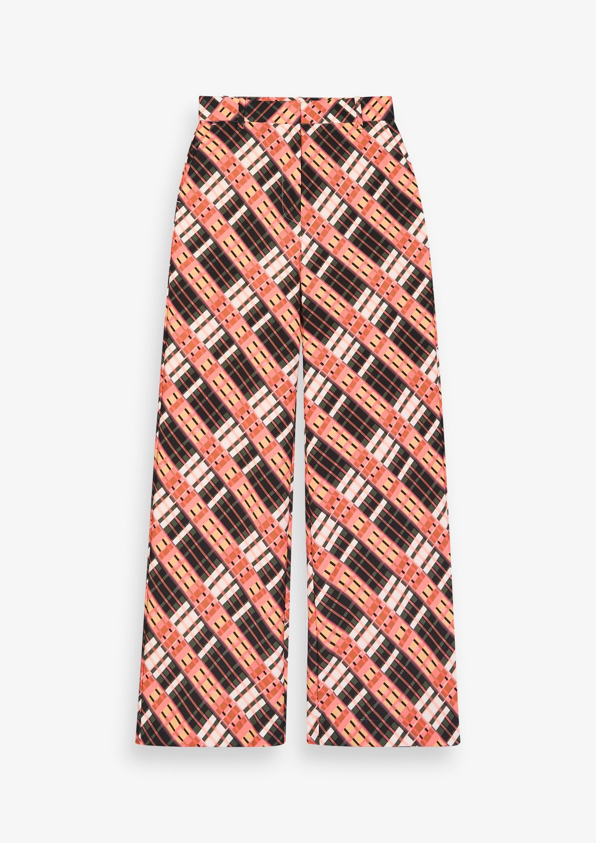 Geometric Print Wide Leg Pants