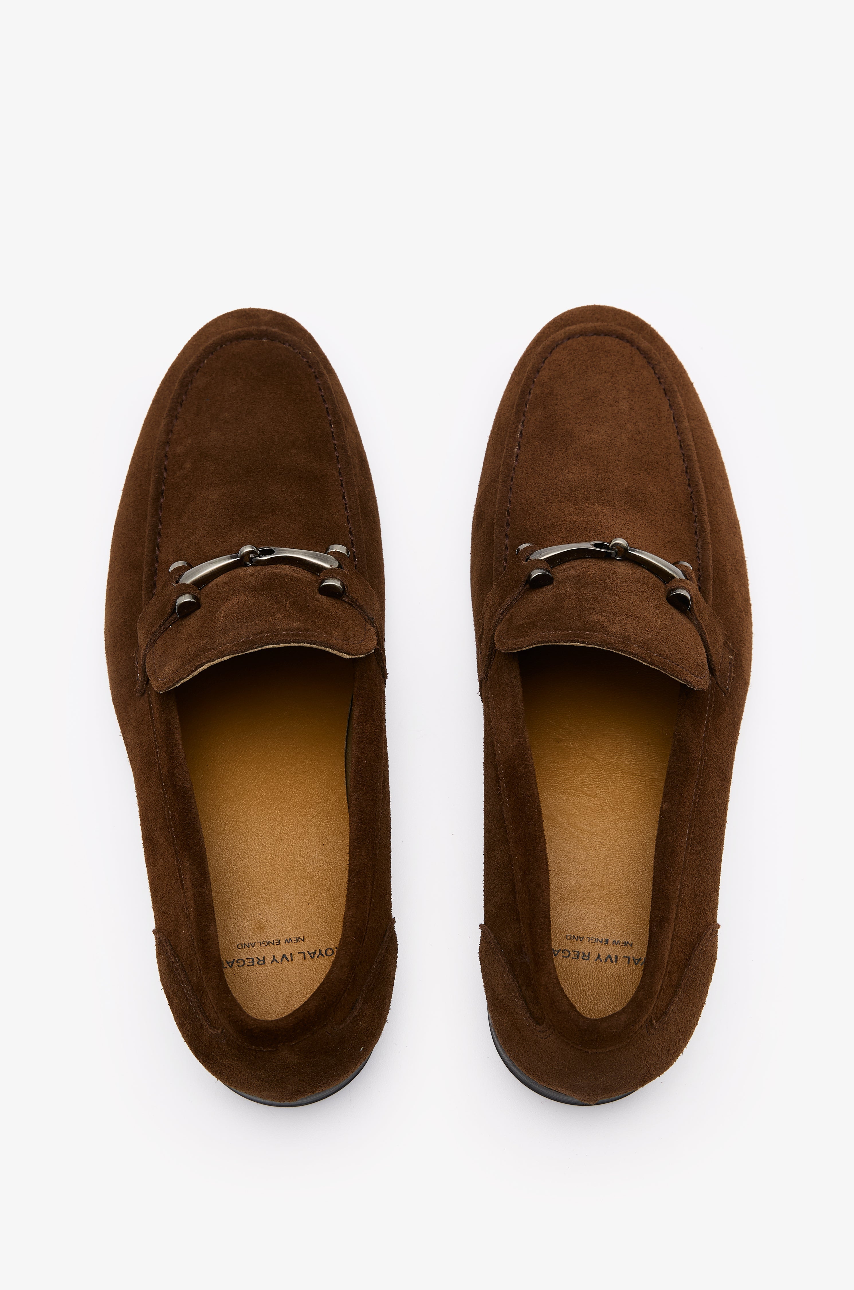 Horsebit Suede Loafers Brown