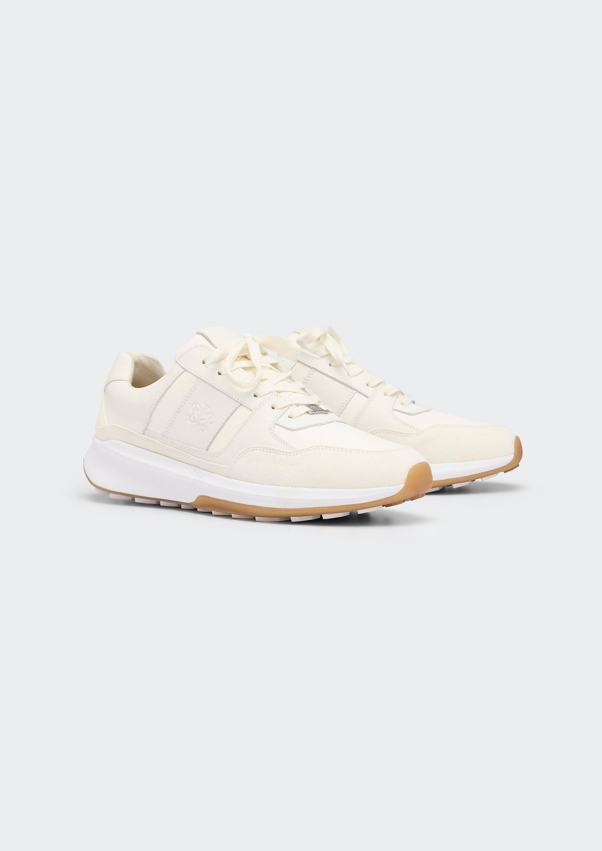 Panelled Lace Up Low Top Trainers