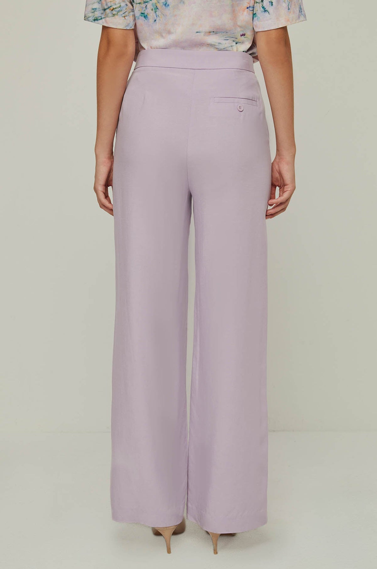 Purple Straight Leg Pants Purple
