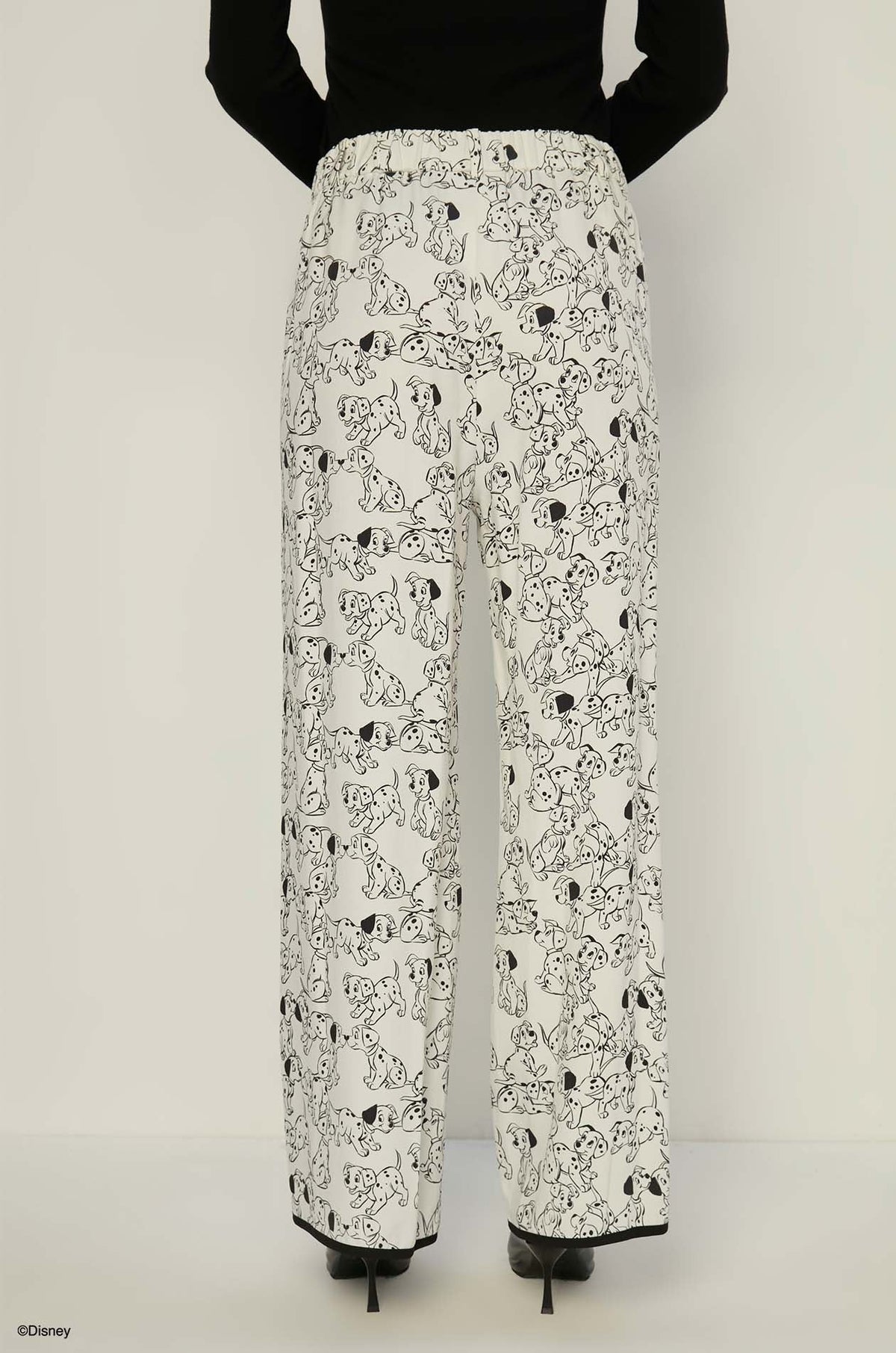 Dalmatians Wide Leg Pants Printed Off-White