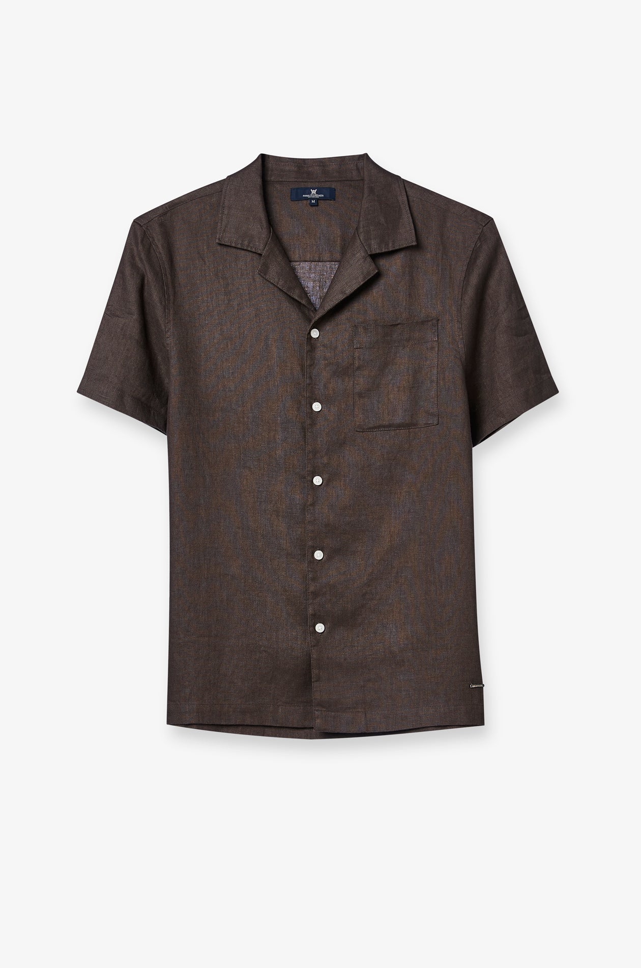 Linen Knitwear Shirt Brown