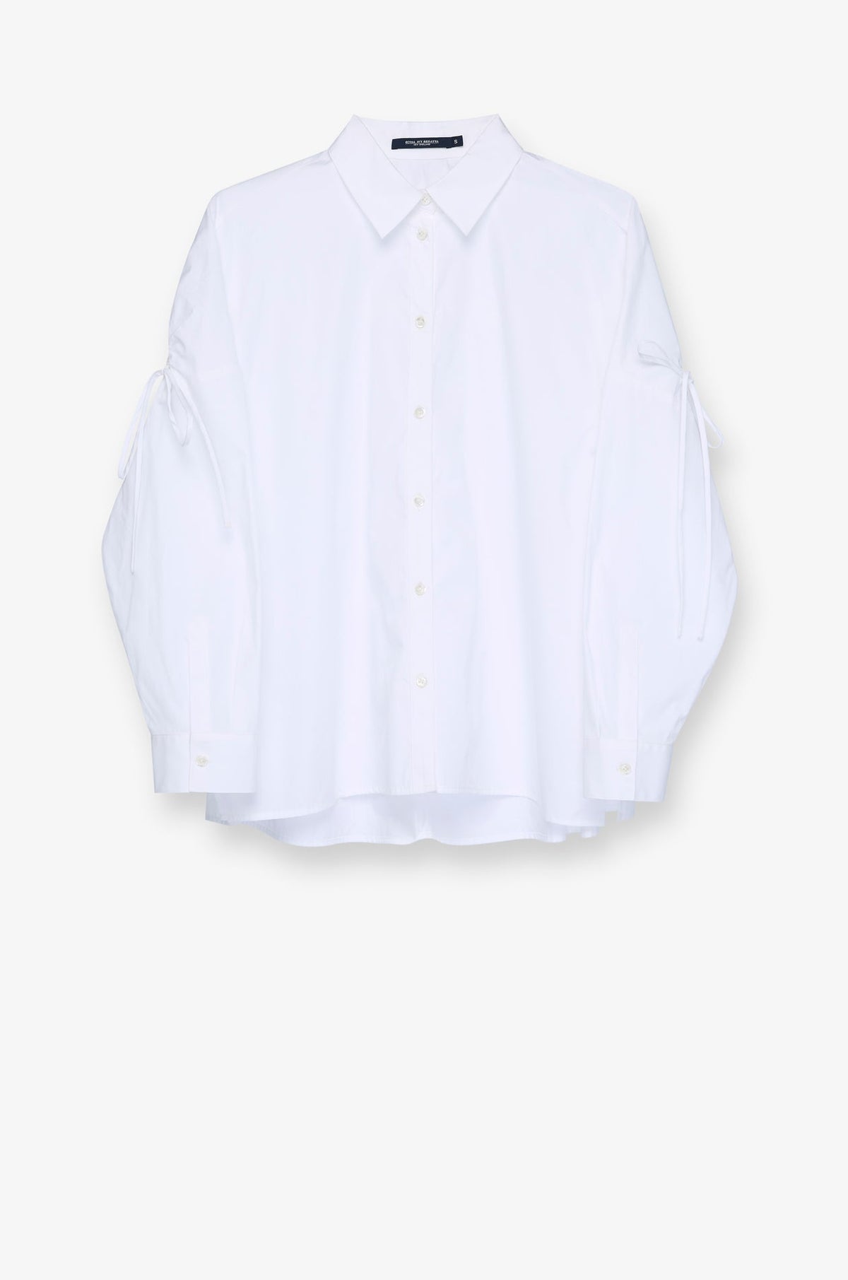 Tie-Sleeve Oversized Shirt White
