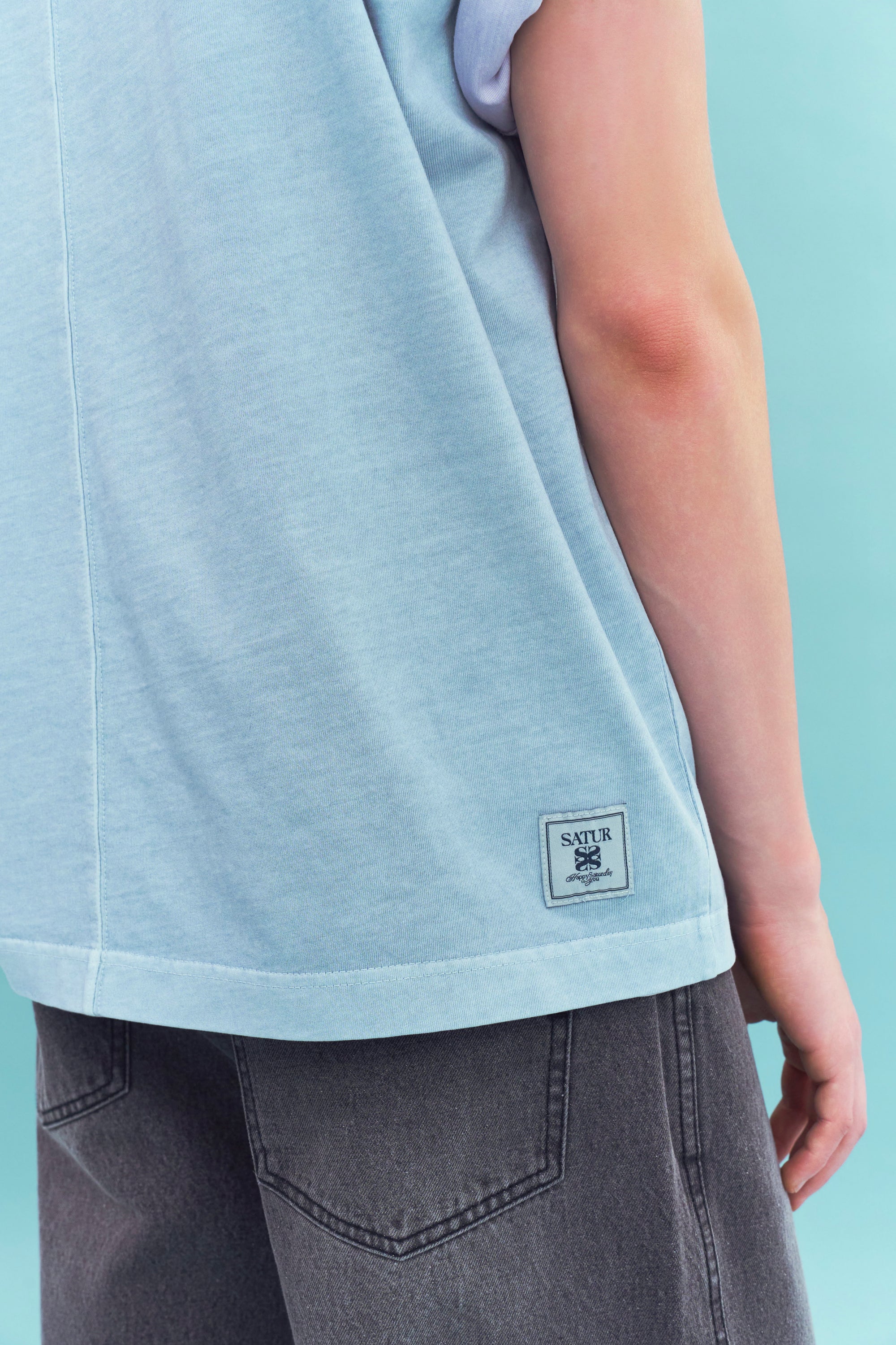 (M) Barrel Fit Color Denim Pants Gray