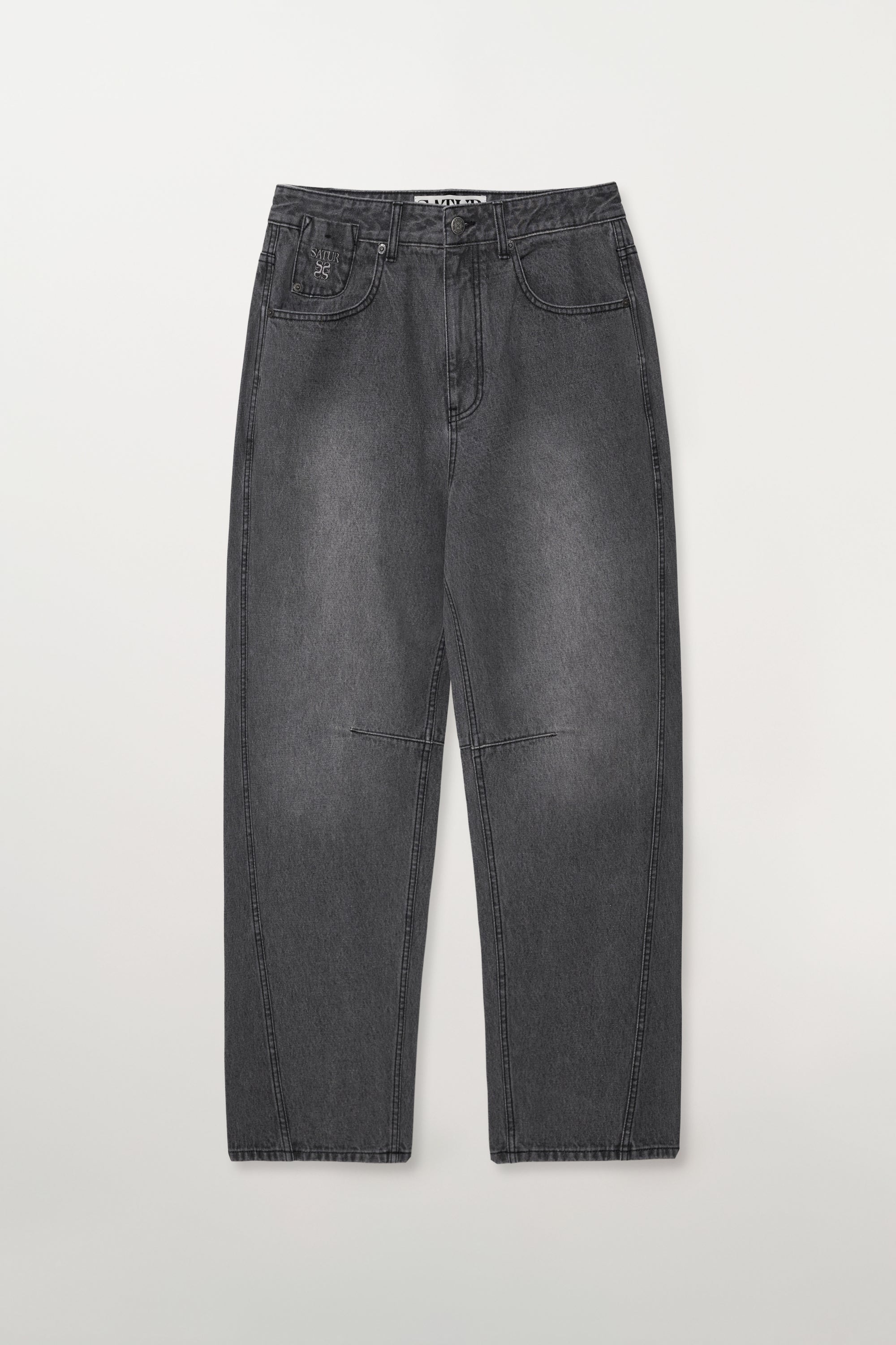 (M) Barrel Fit Color Denim Pants Gray