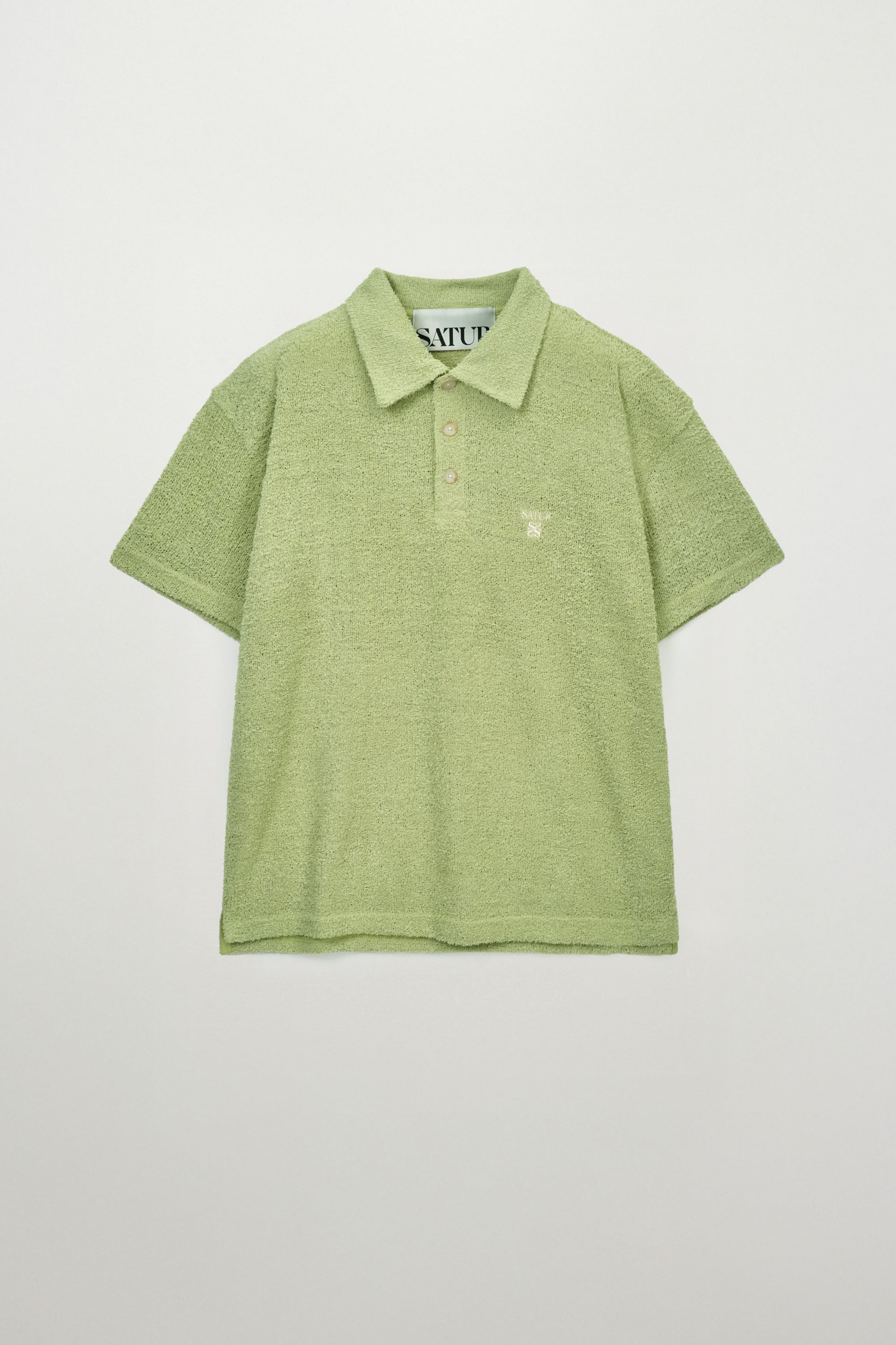 (M) Hairy Collar Tshirt Light Green