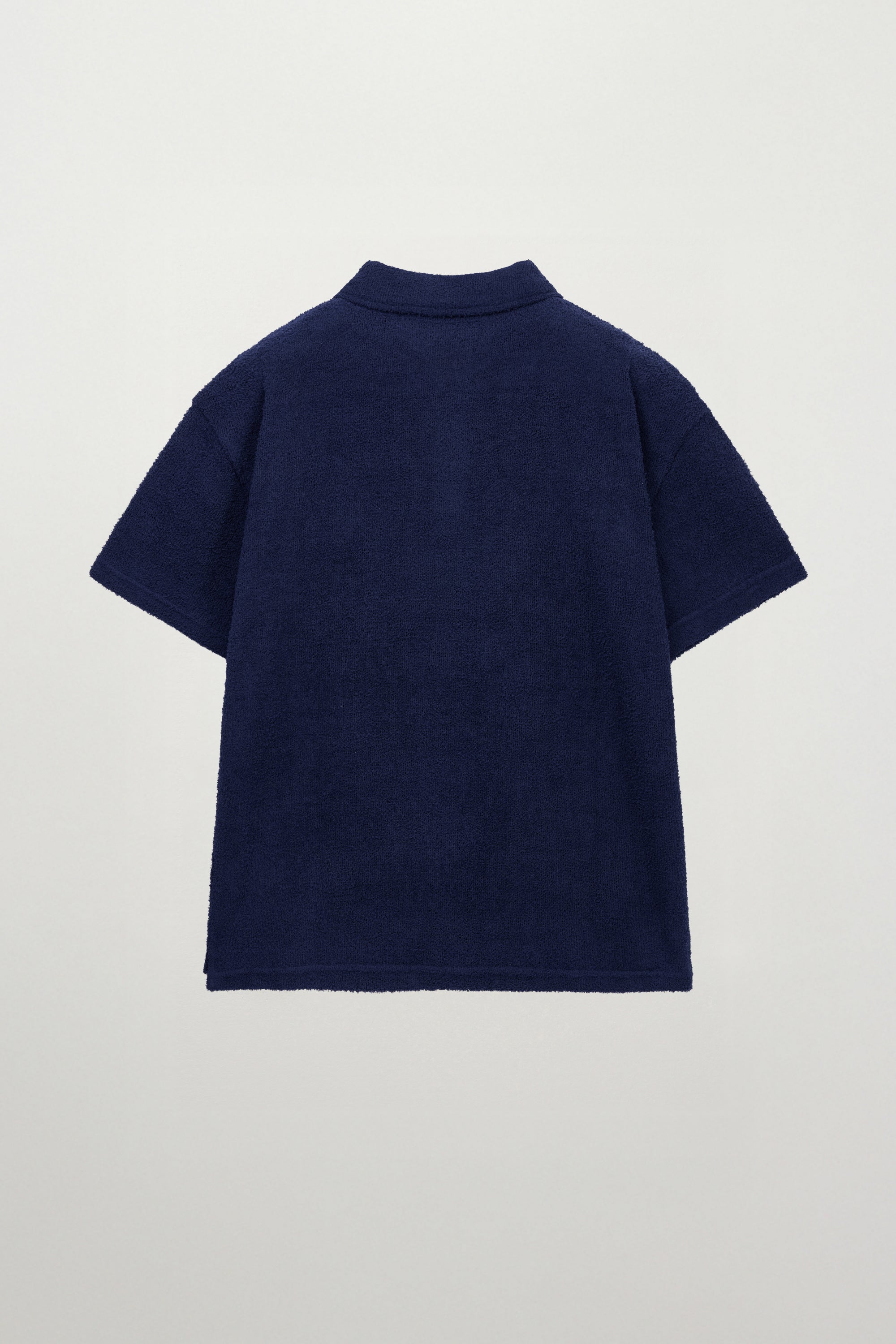 (M) Hairy Collar Tshirt Navy