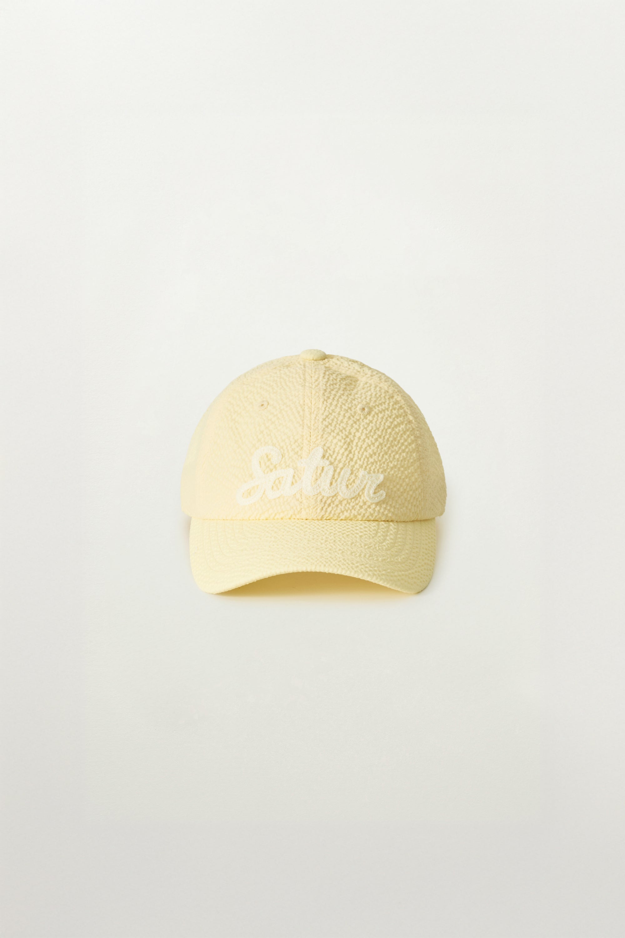 (U) Seersucker Satur Ball Cap Light Yellow