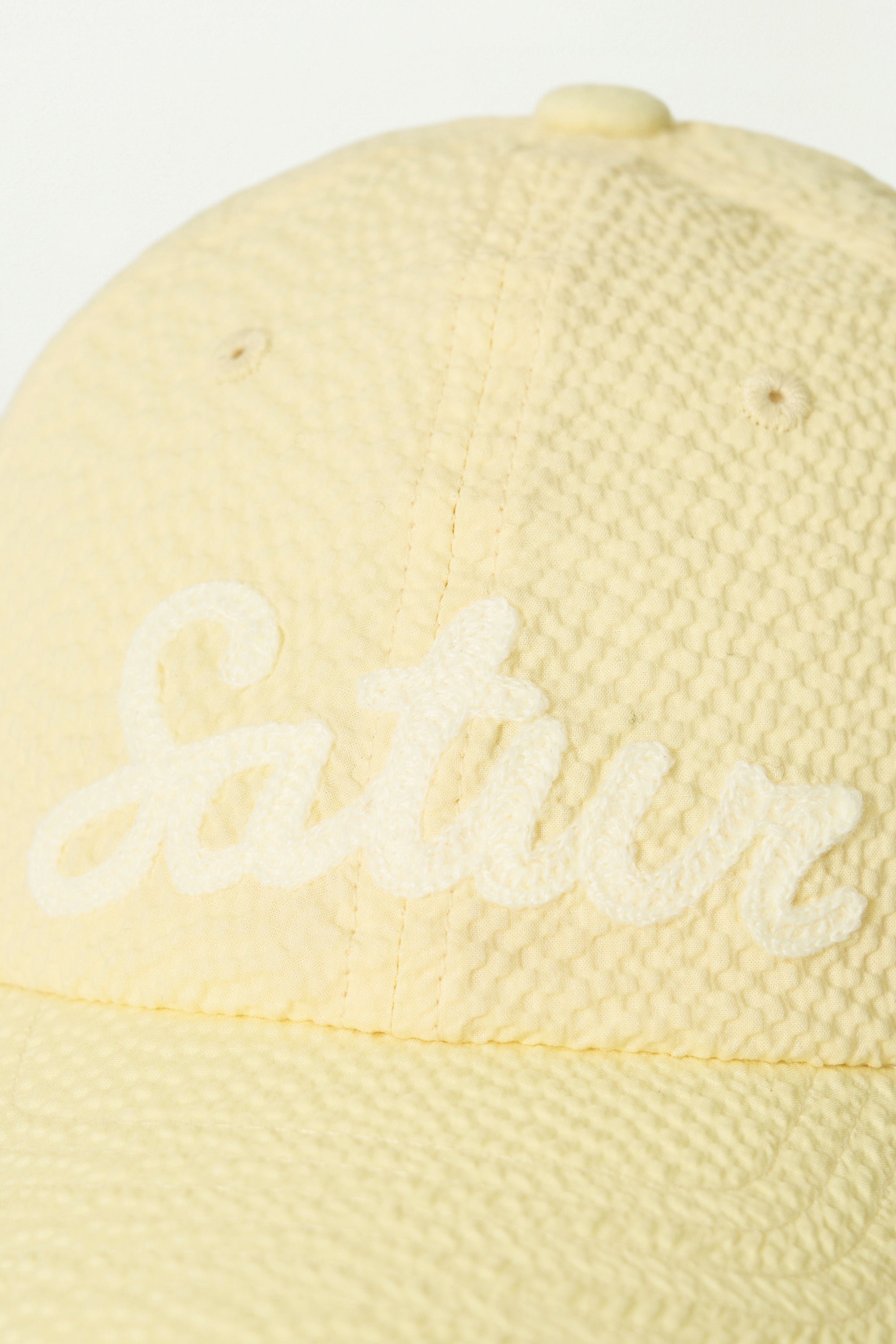 (U) Seersucker Satur Ball Cap Light Yellow