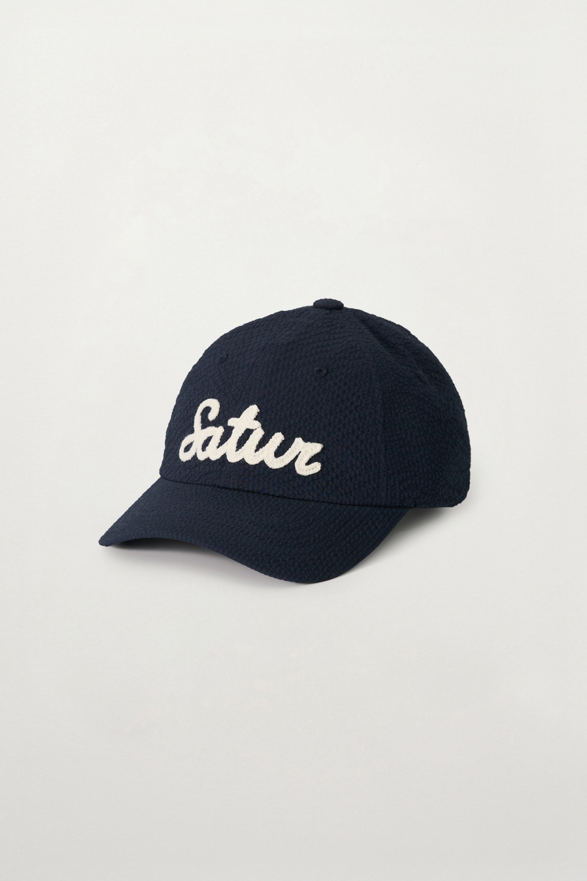 (U) Seersucker Satur Ball Cap Navy