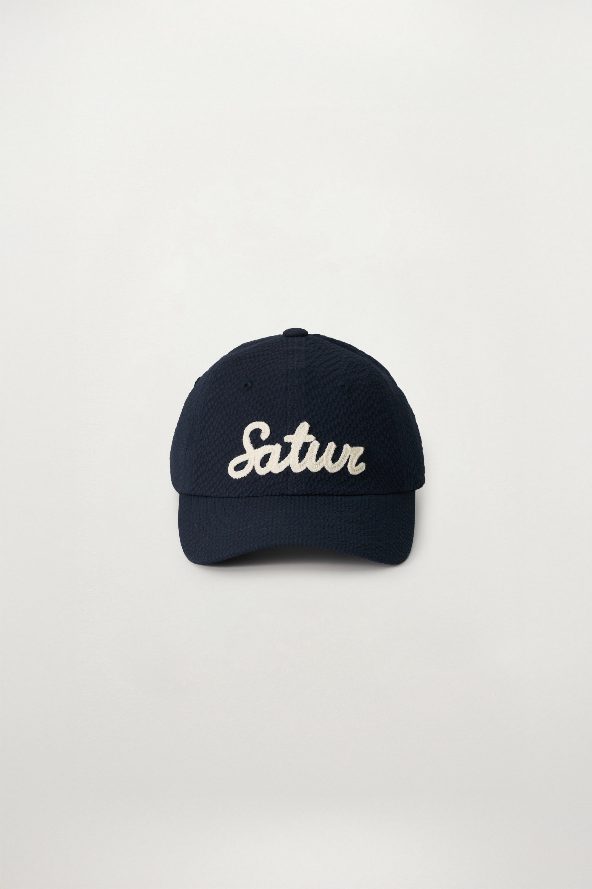 (U) Seersucker Satur Ball Cap Navy