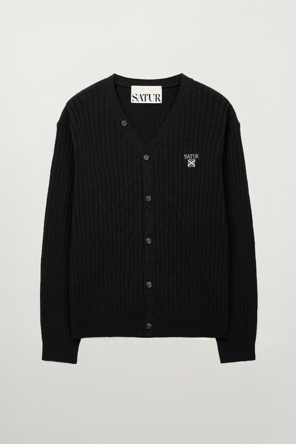 (U) Faro Linen Cardigan Black